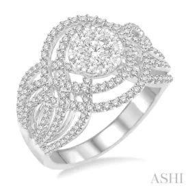 1 1/6 Ctw Diamond Lovebright Ring in 14K White Gold