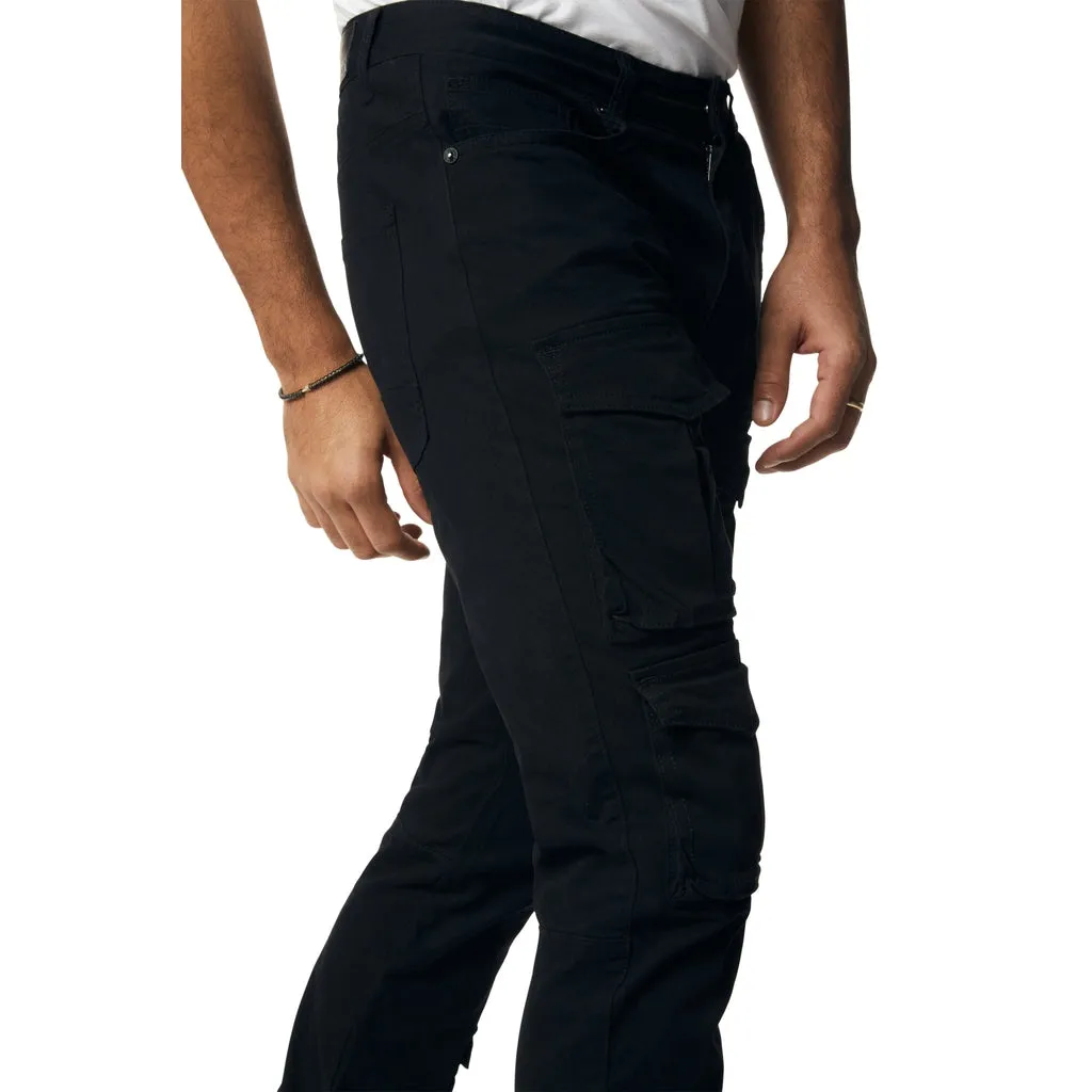 10 Pocket Slim Twill Pants - Black