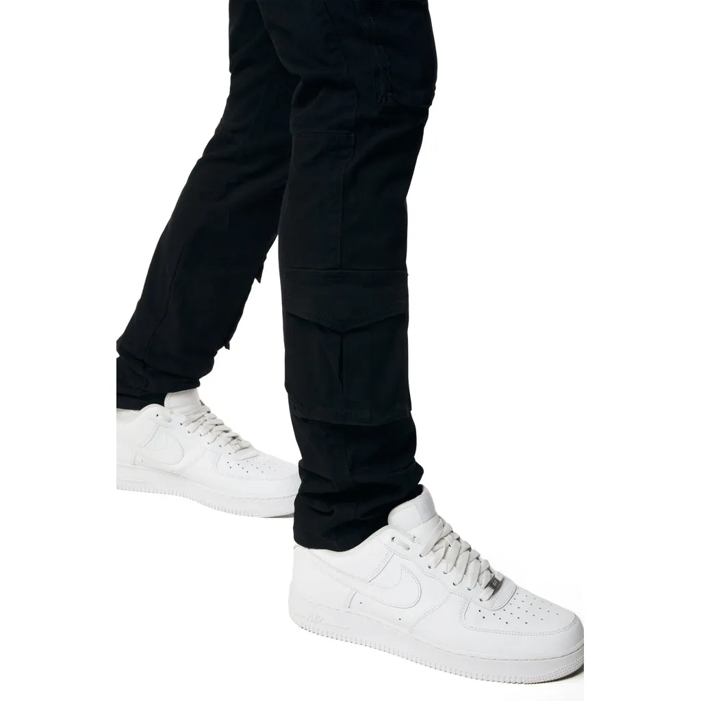 10 Pocket Slim Twill Pants - Black