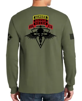 2SBCT LS OD Green 100% Cotton Unisex Shirt. This shirt IS approved for PT