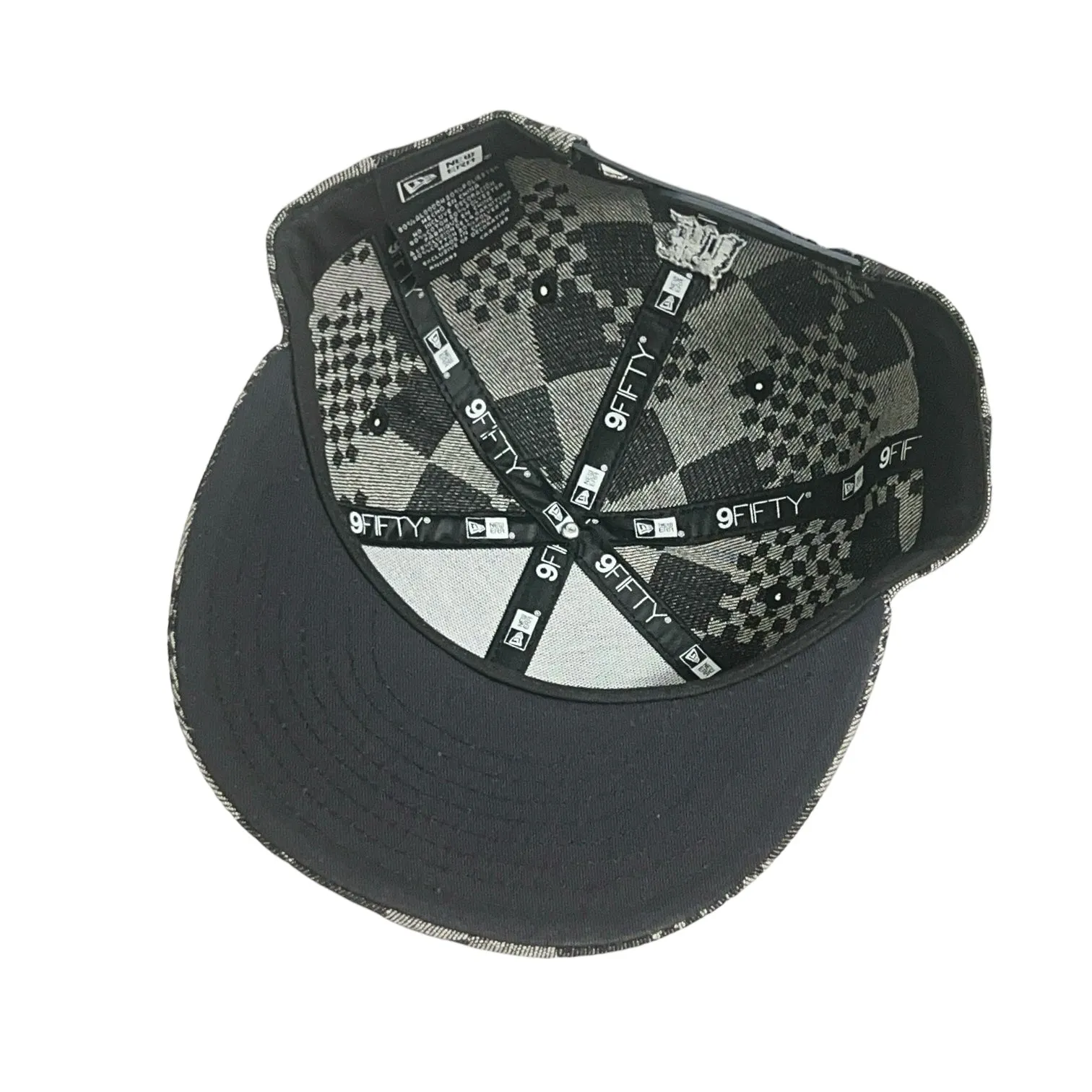 808ALLDAY  New Era 9Fifty Black Denim Checkered 808 Stack Snapback