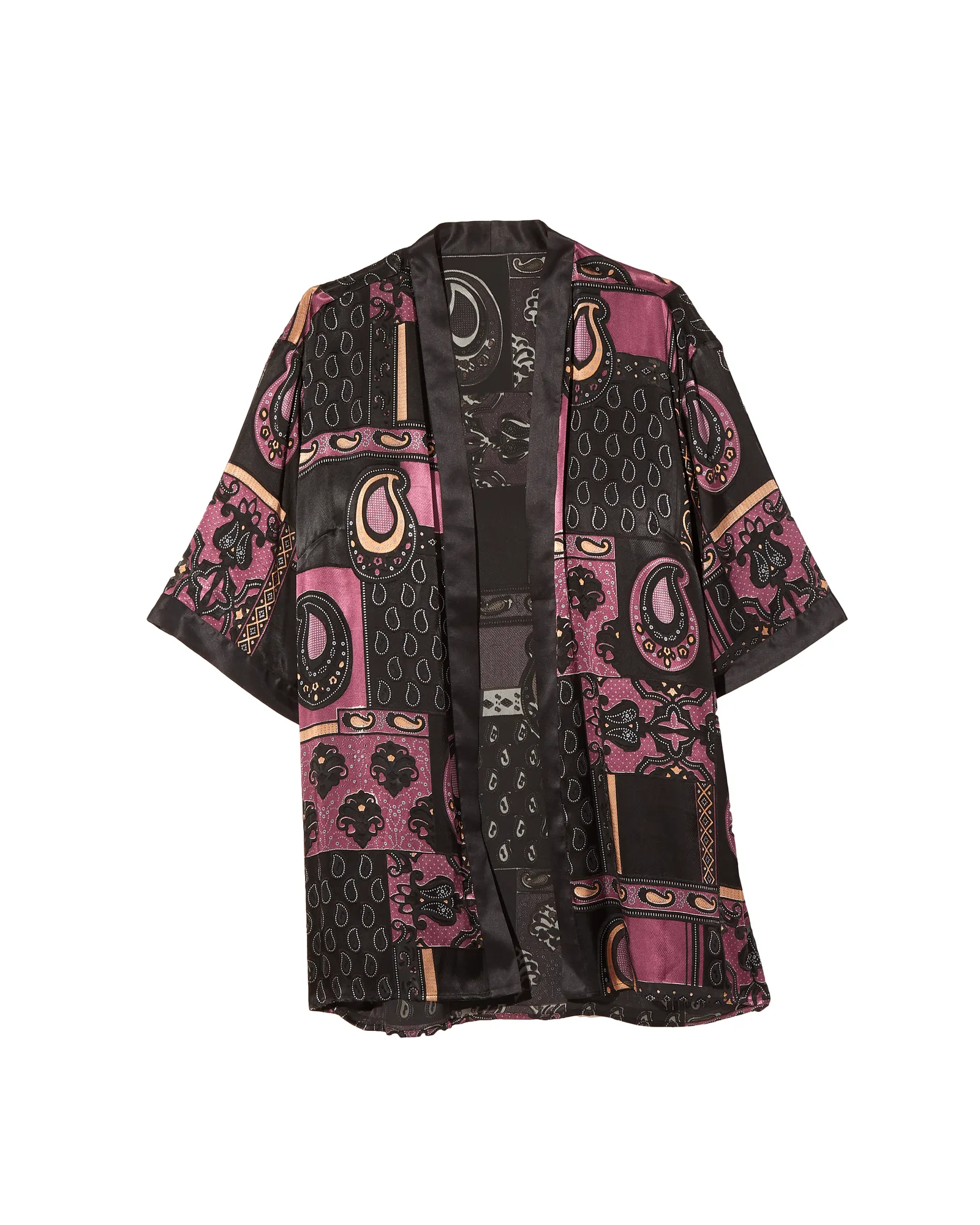 Abigail Kimono | Black / Mauve