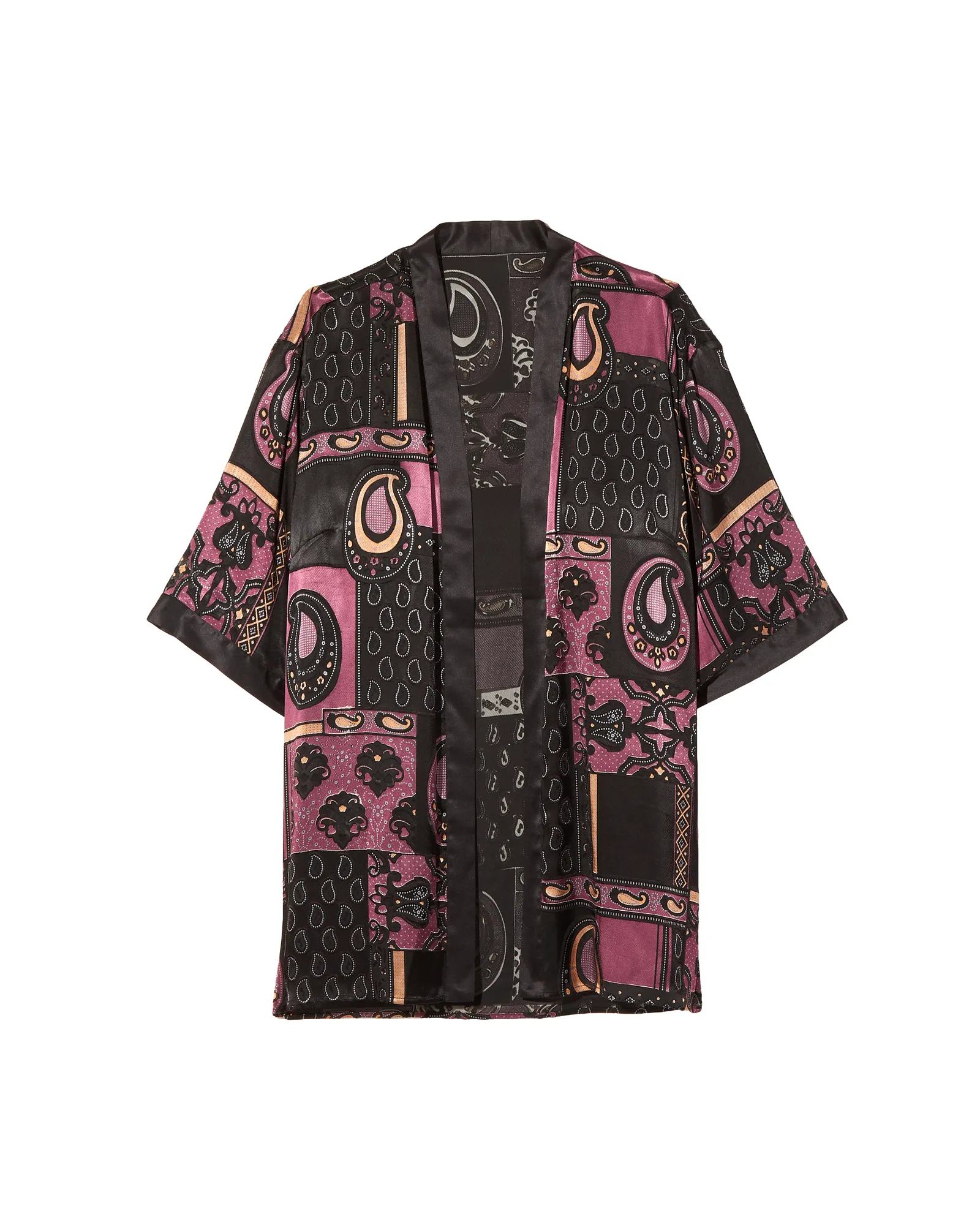 Abigail Kimono | Black / Mauve