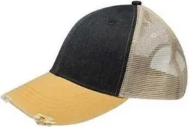 Adams OL102 Distressed Ollie Cap - Black Mstrd Tan