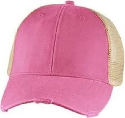 Adams OL102 Distressed Ollie Cap - Neon Pink Tan