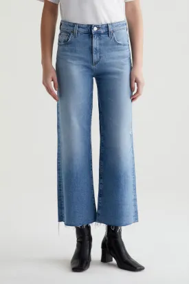 AG Saige Wide Leg Cropped Denim Jeans - 18 Years Oslo Wash