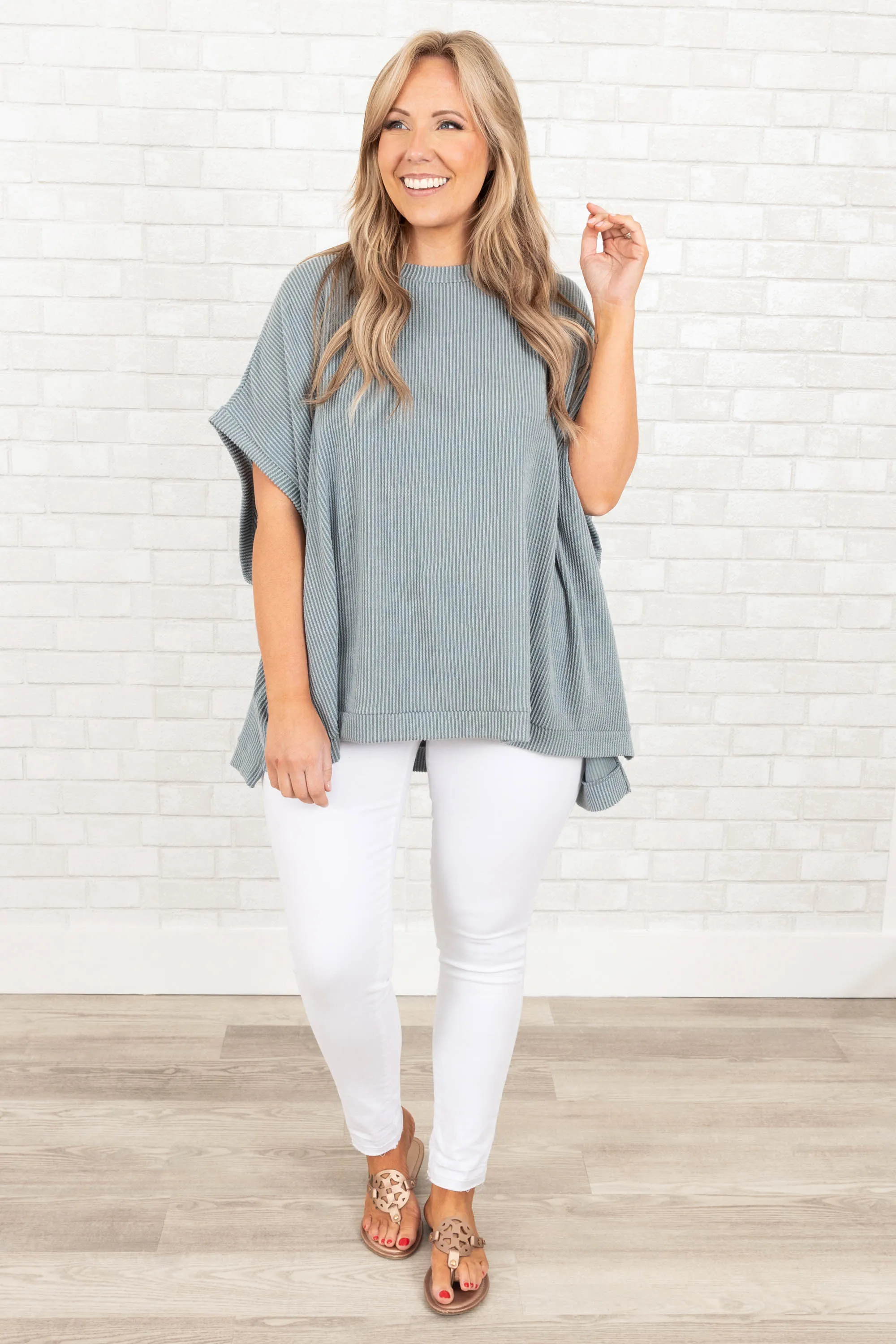 All About Knits Top, Seafoam