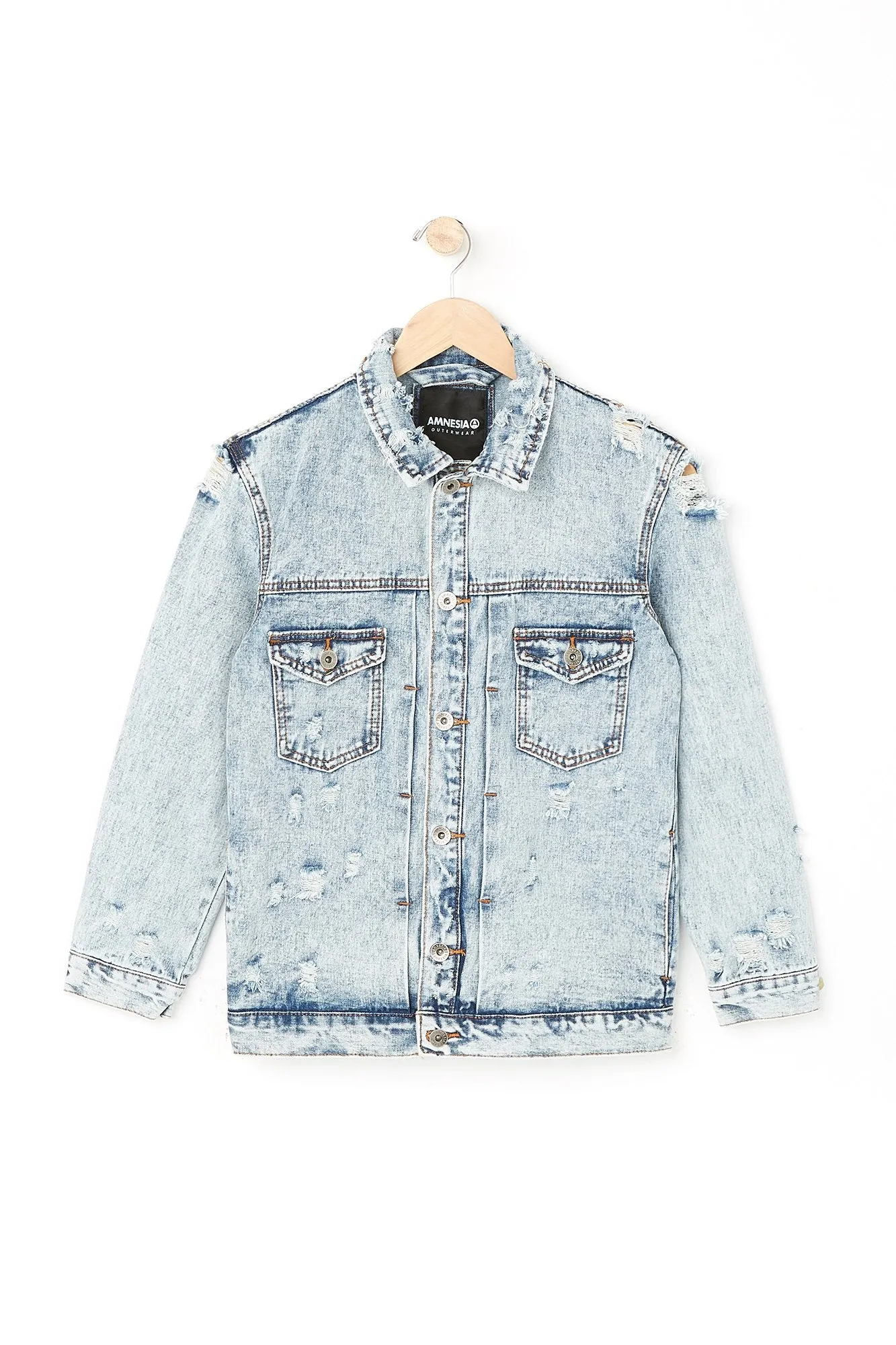 Amnesia Youth Destroyed Denim Jacket