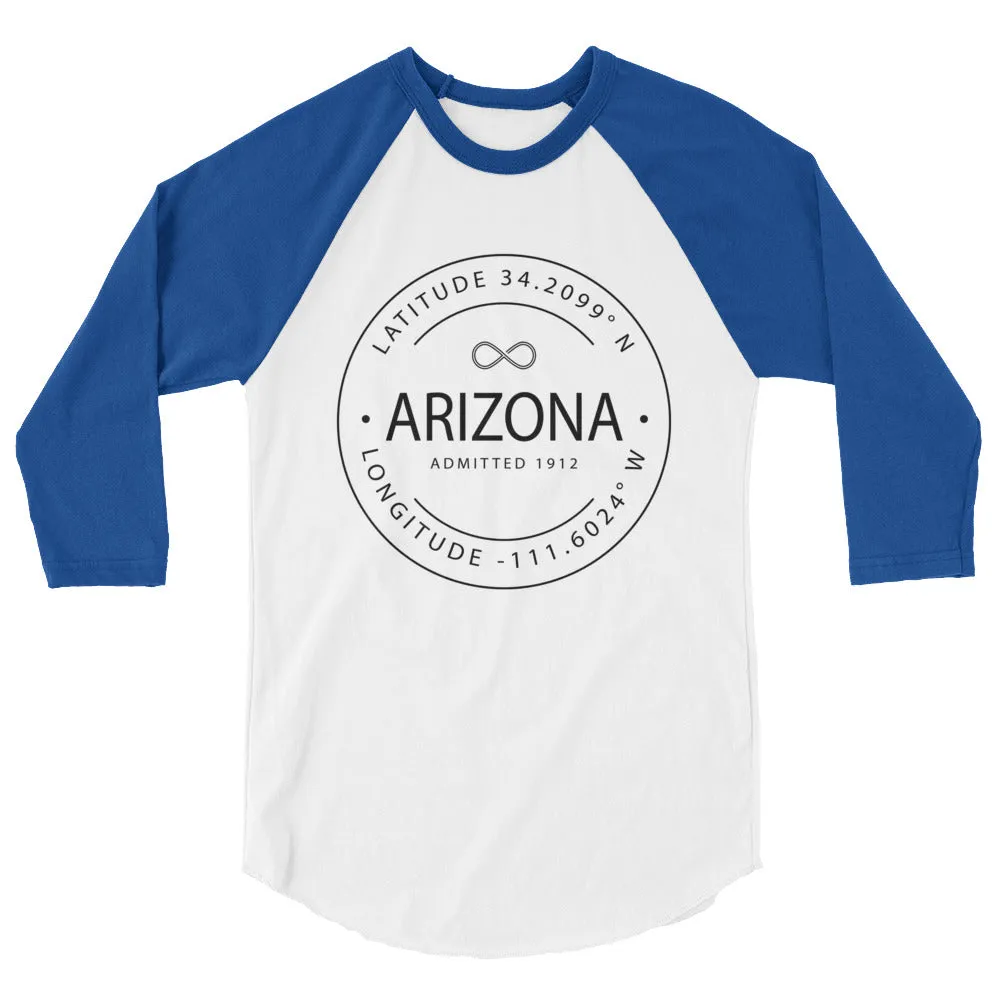 Arizona - 3/4 Sleeve Raglan Shirt - Latitude & Longitude