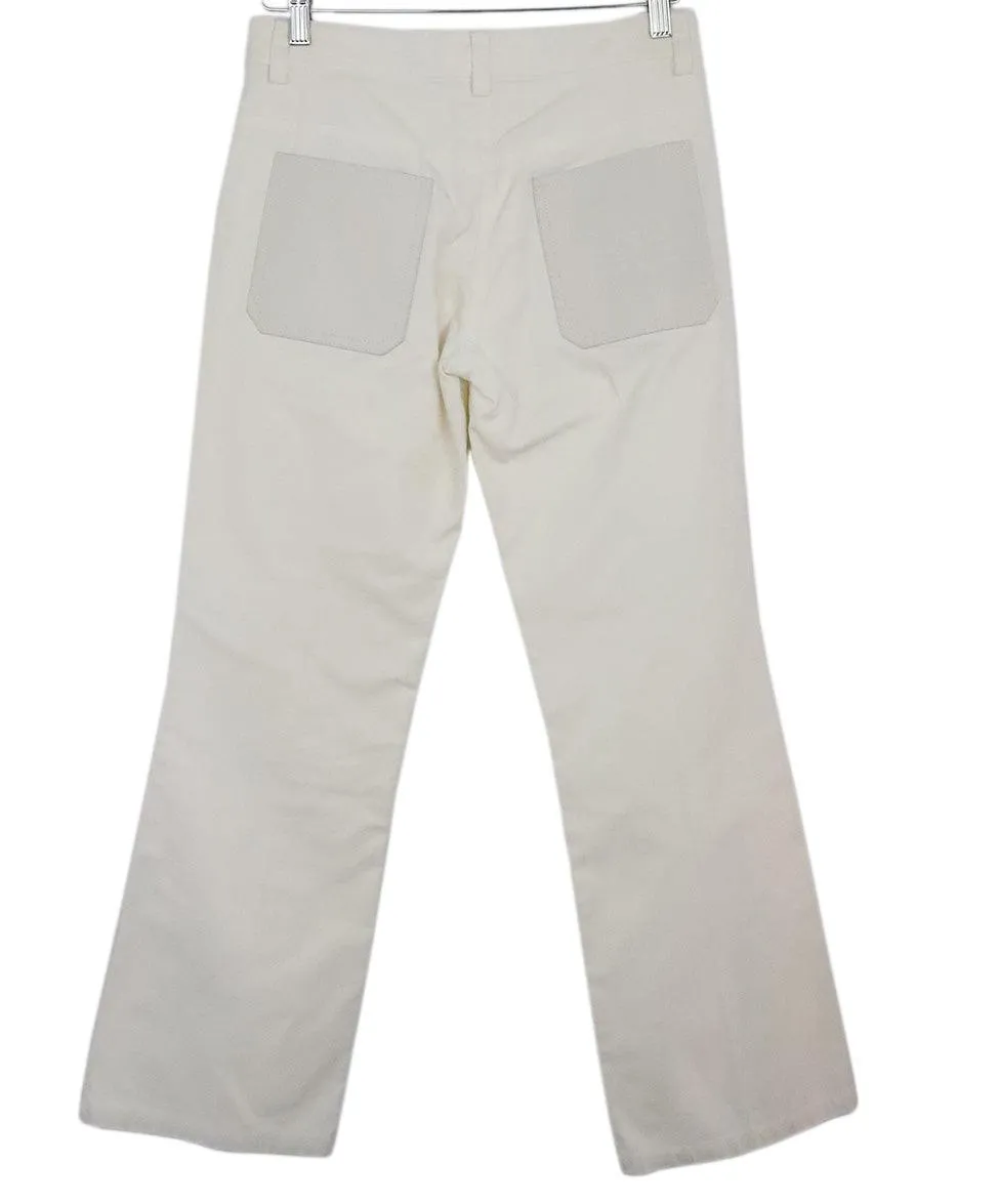 Bally White Denim Pants sz 2