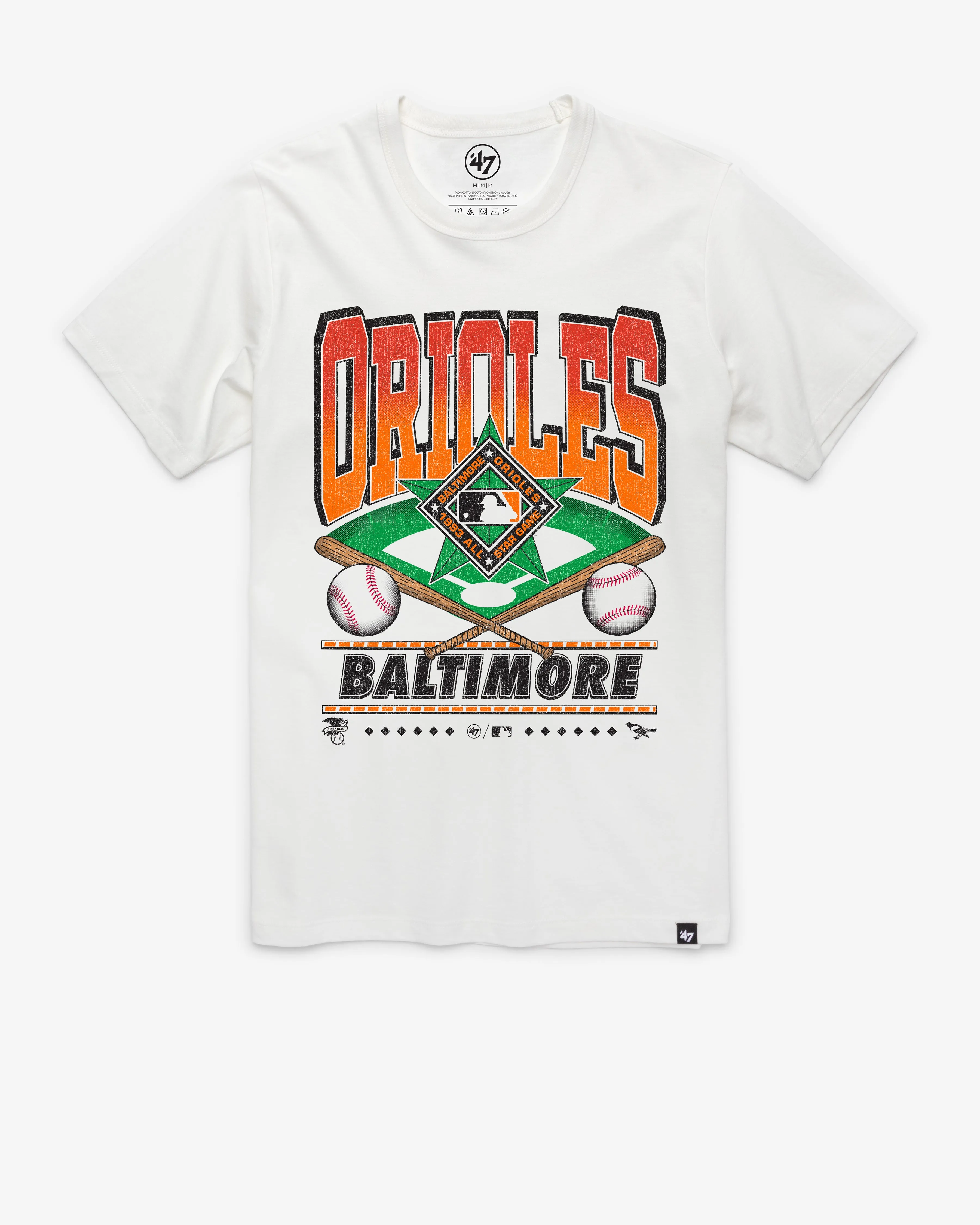 BALTIMORE ORIOLES STRAIGHT SHOT '47 FRANKLIN TEE