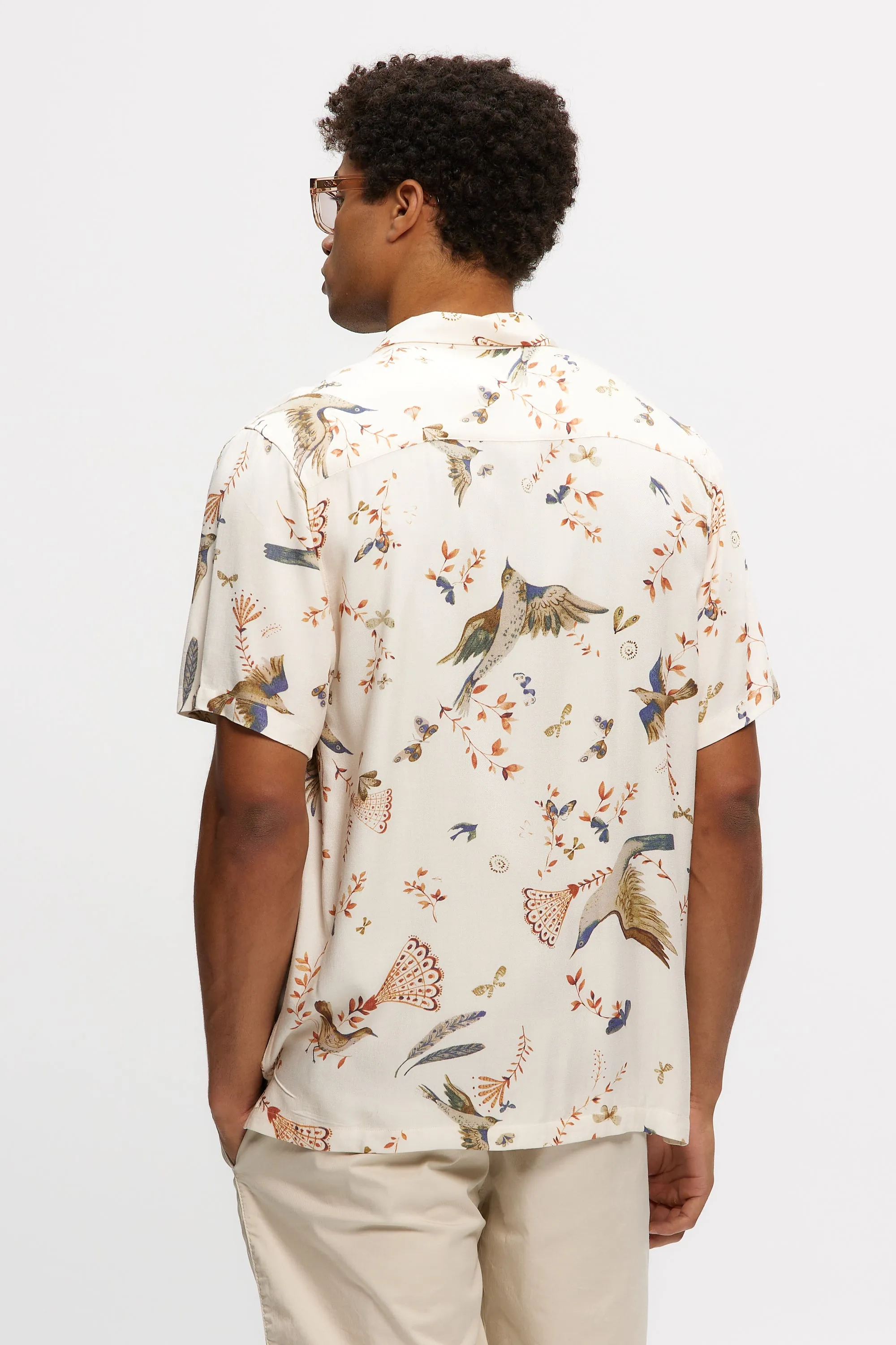 BEACH SHIRT 2.0 IN BIRDS PRINT