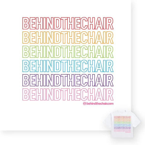 Behindthechair Repeating Logo Cropped T-Shirt