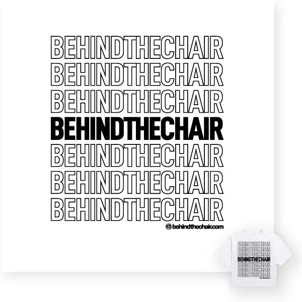 Behindthechair Repeating Logo Cropped T-Shirt