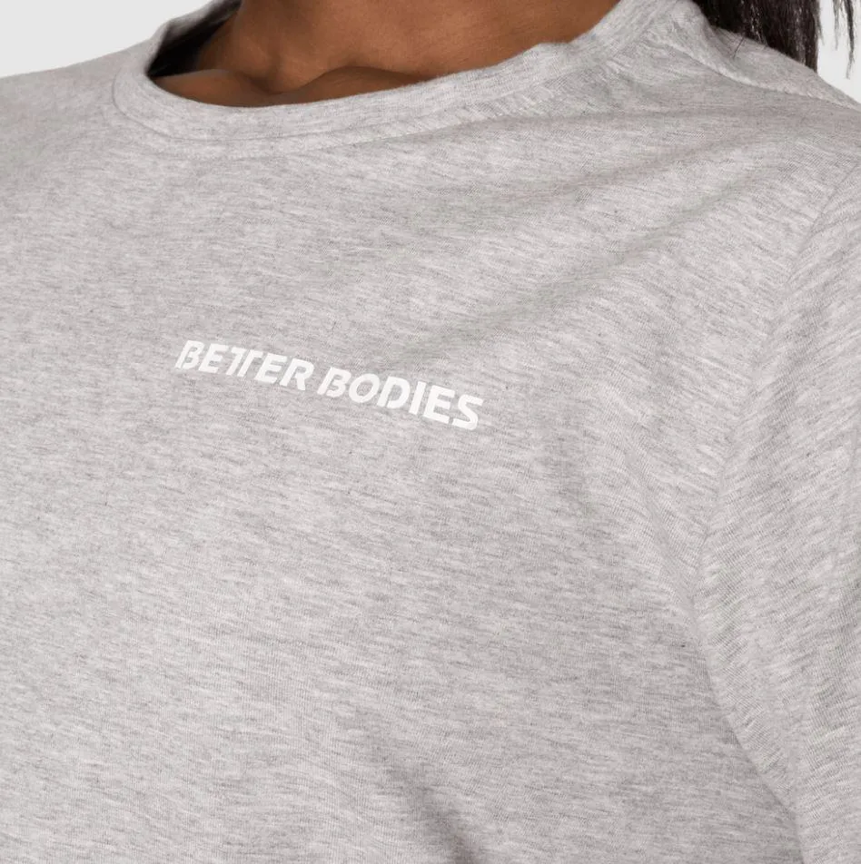 Better Bodies Empire Cropped Crew - Light Grey