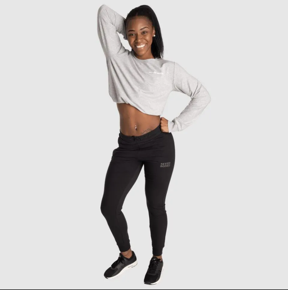 Better Bodies Empire Cropped Crew - Light Grey