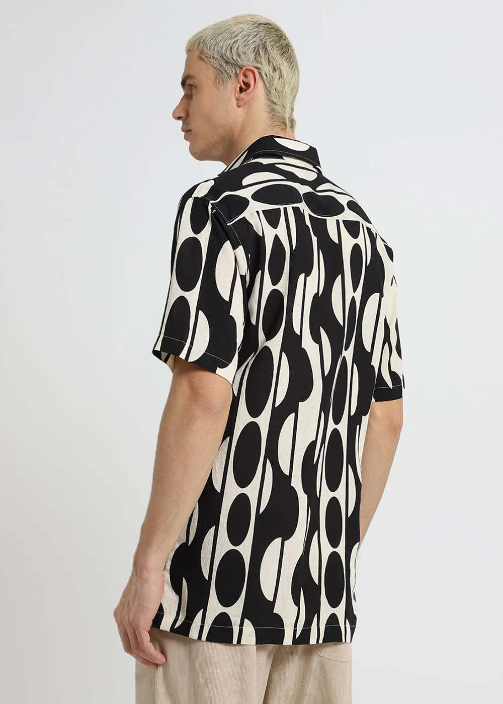 Black Geometric Printed Shirt