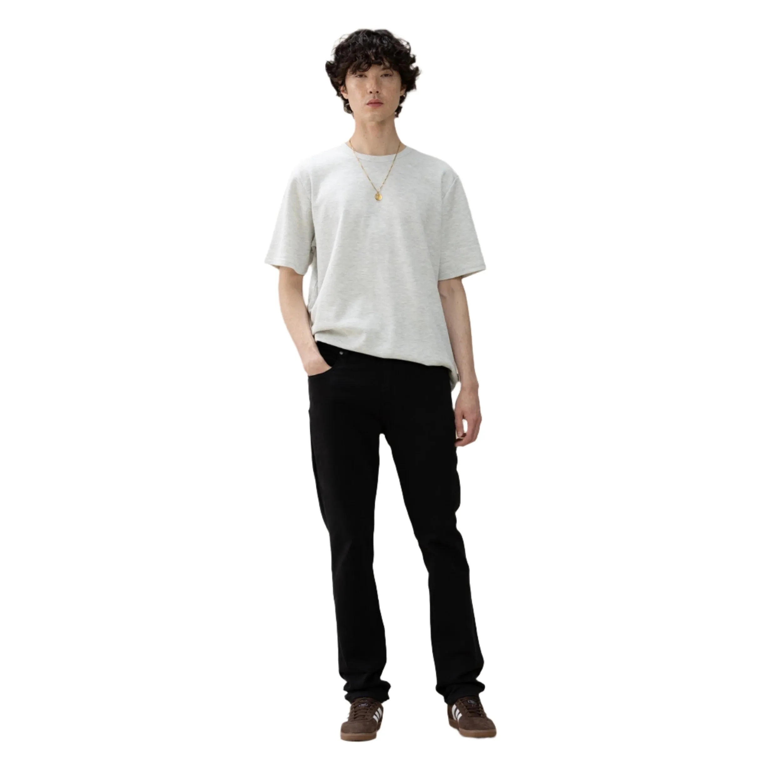 Black Super Stretch Knit Denim - Slim