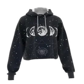 Blind Moon Cropped Hoodie