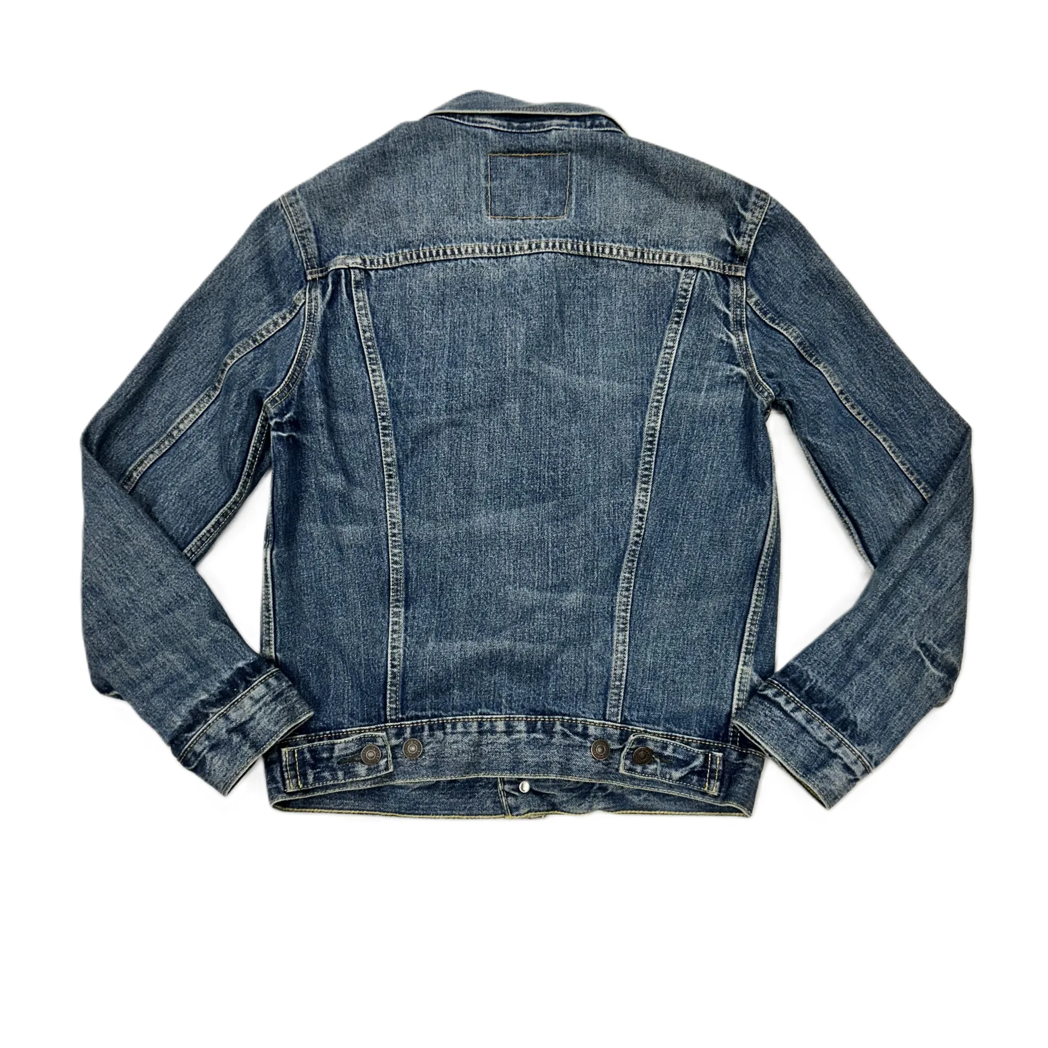 Blue Denim Jacket Denim By Levis, Size: S