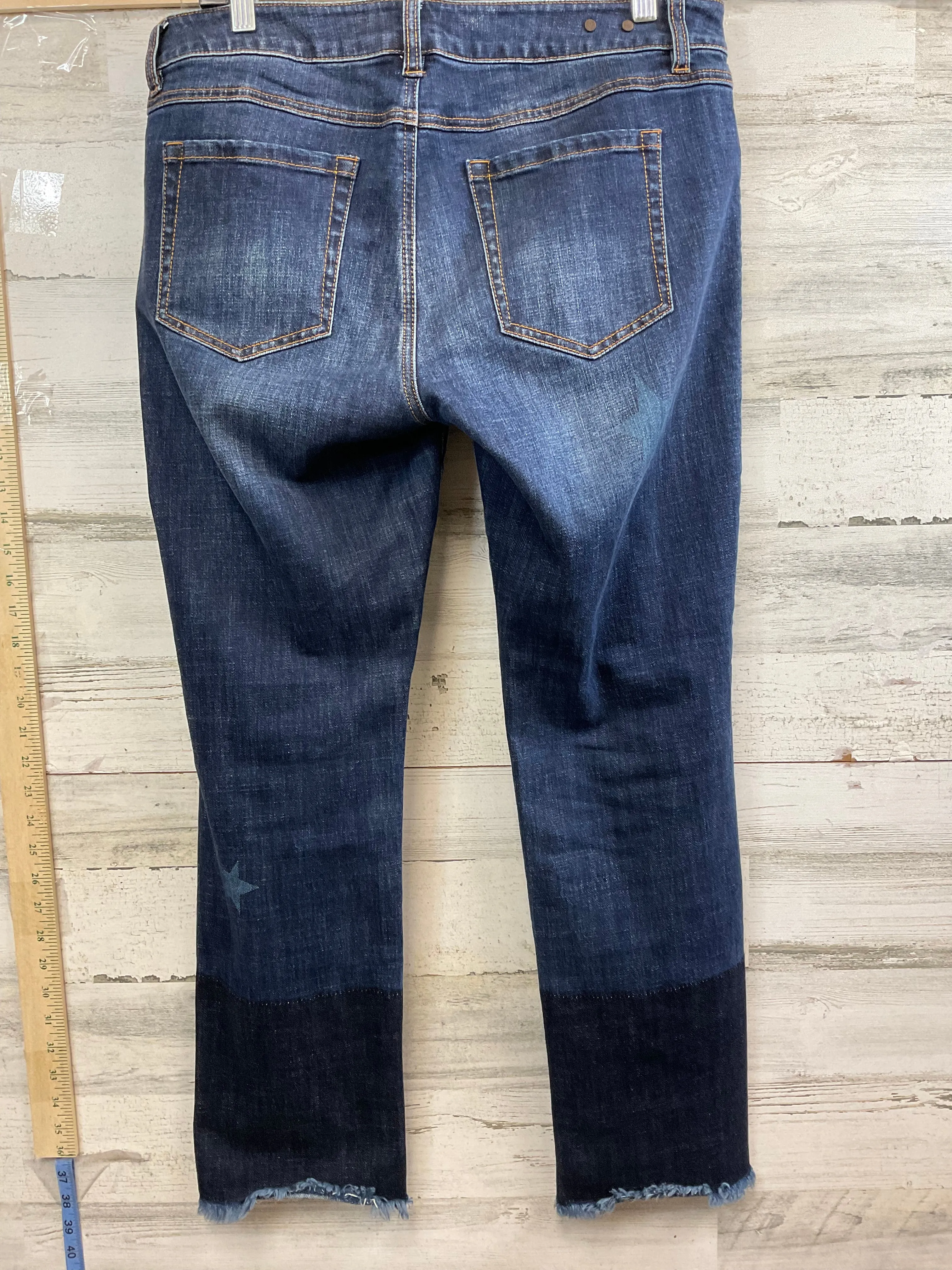 Blue Denim Jeans Straight Cabi, Size 8