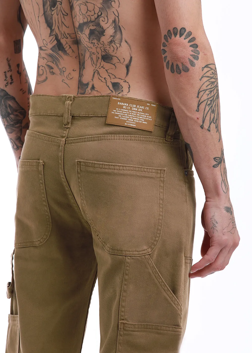 Brown cargo denim