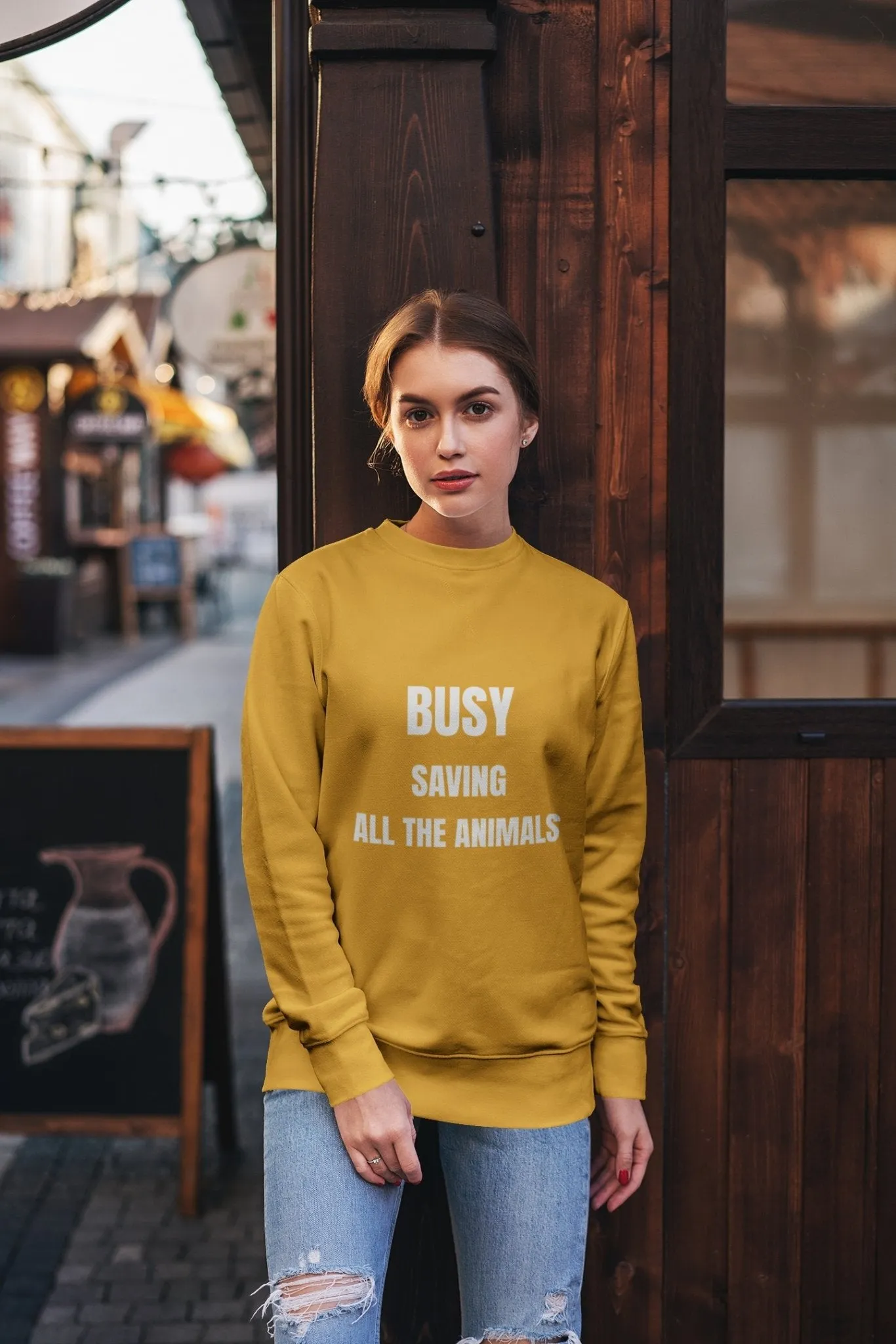 Busy Saving All The Animals | Crewneck | Unisex