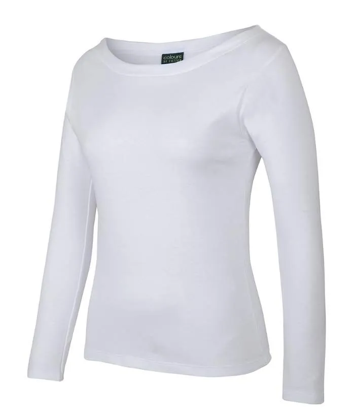 C of C Ladies Long Sleeve Boat Neck Tee