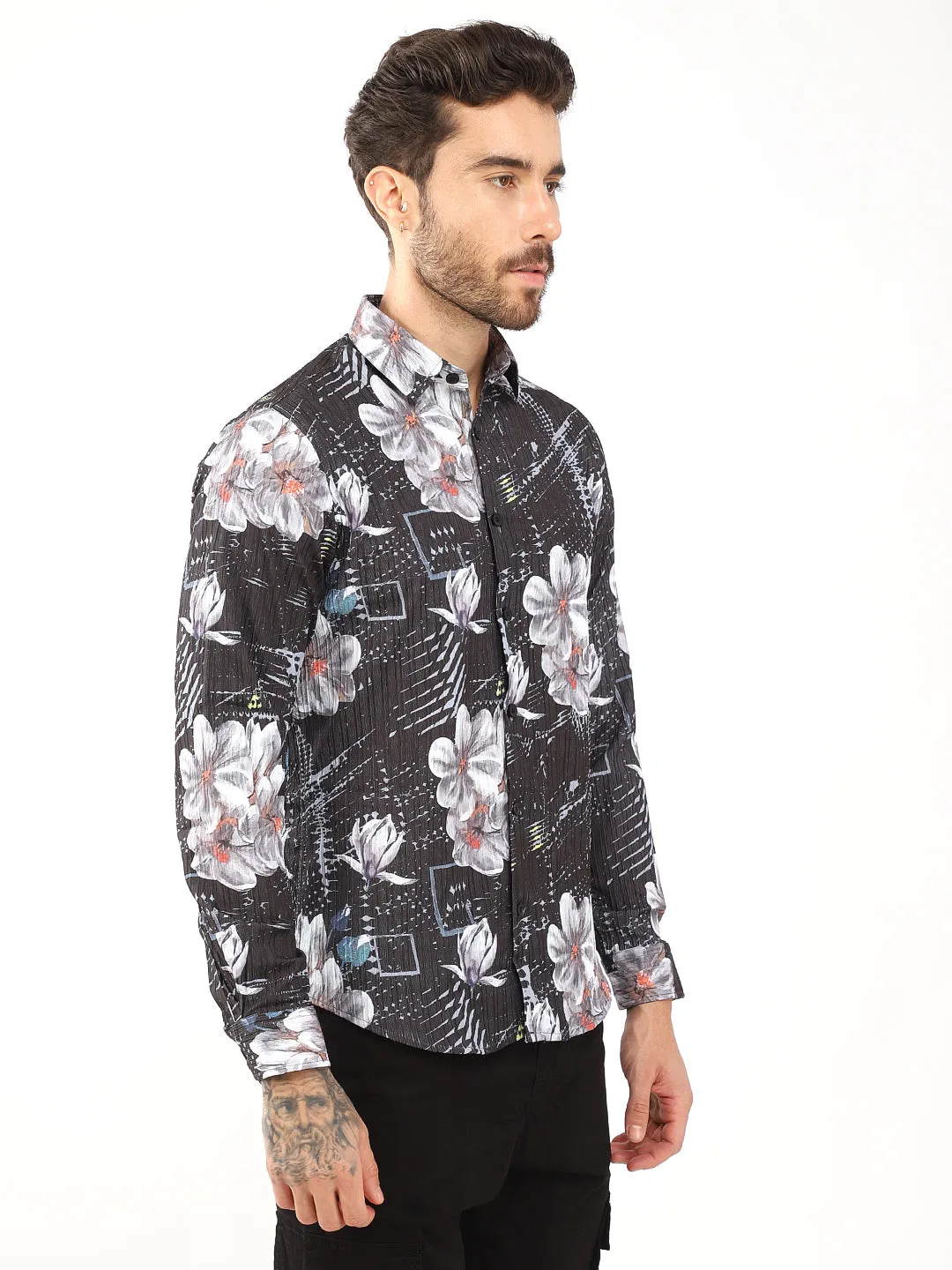 Calendula Flower Dark Grey Shirt