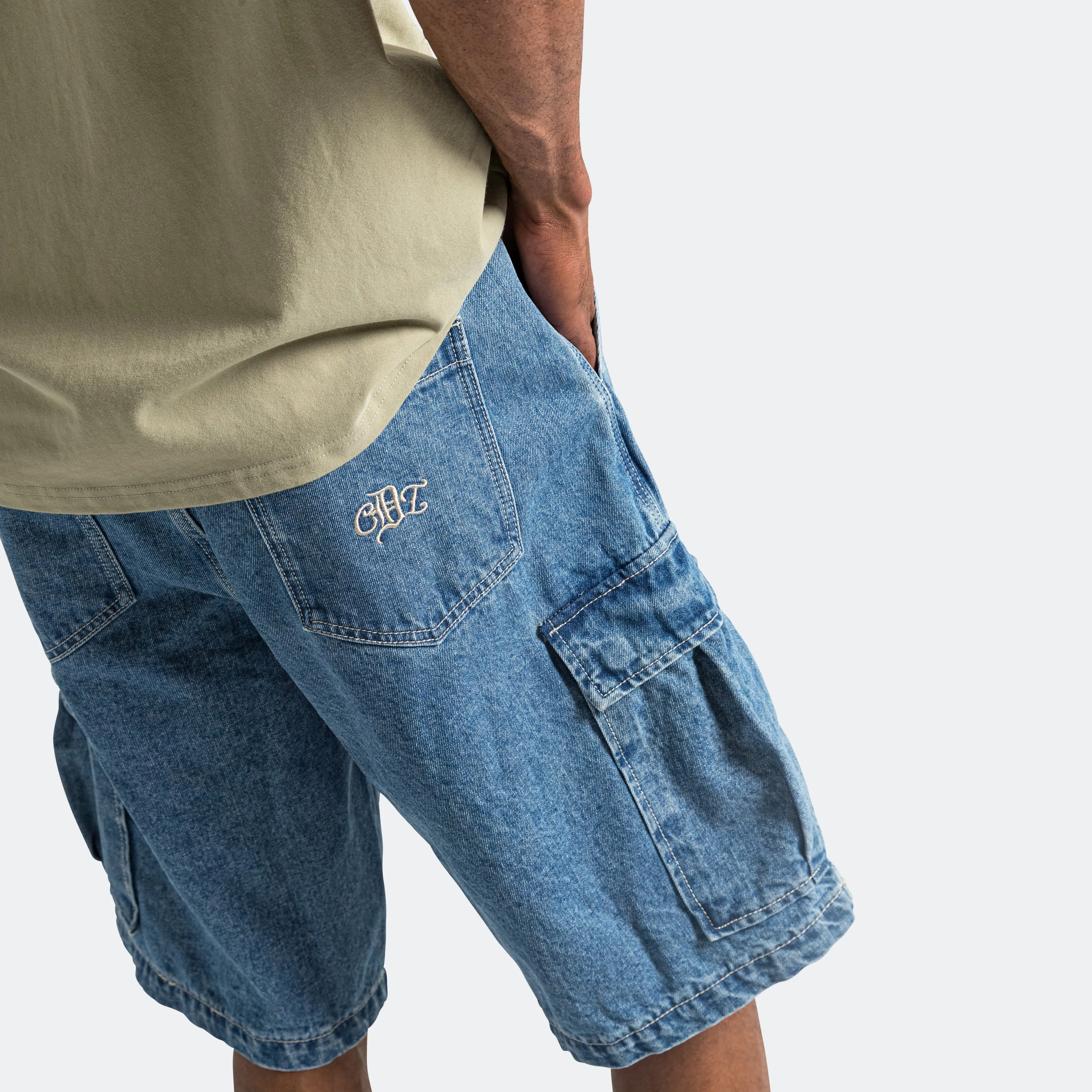 Cargo Jorts - Medium Wash