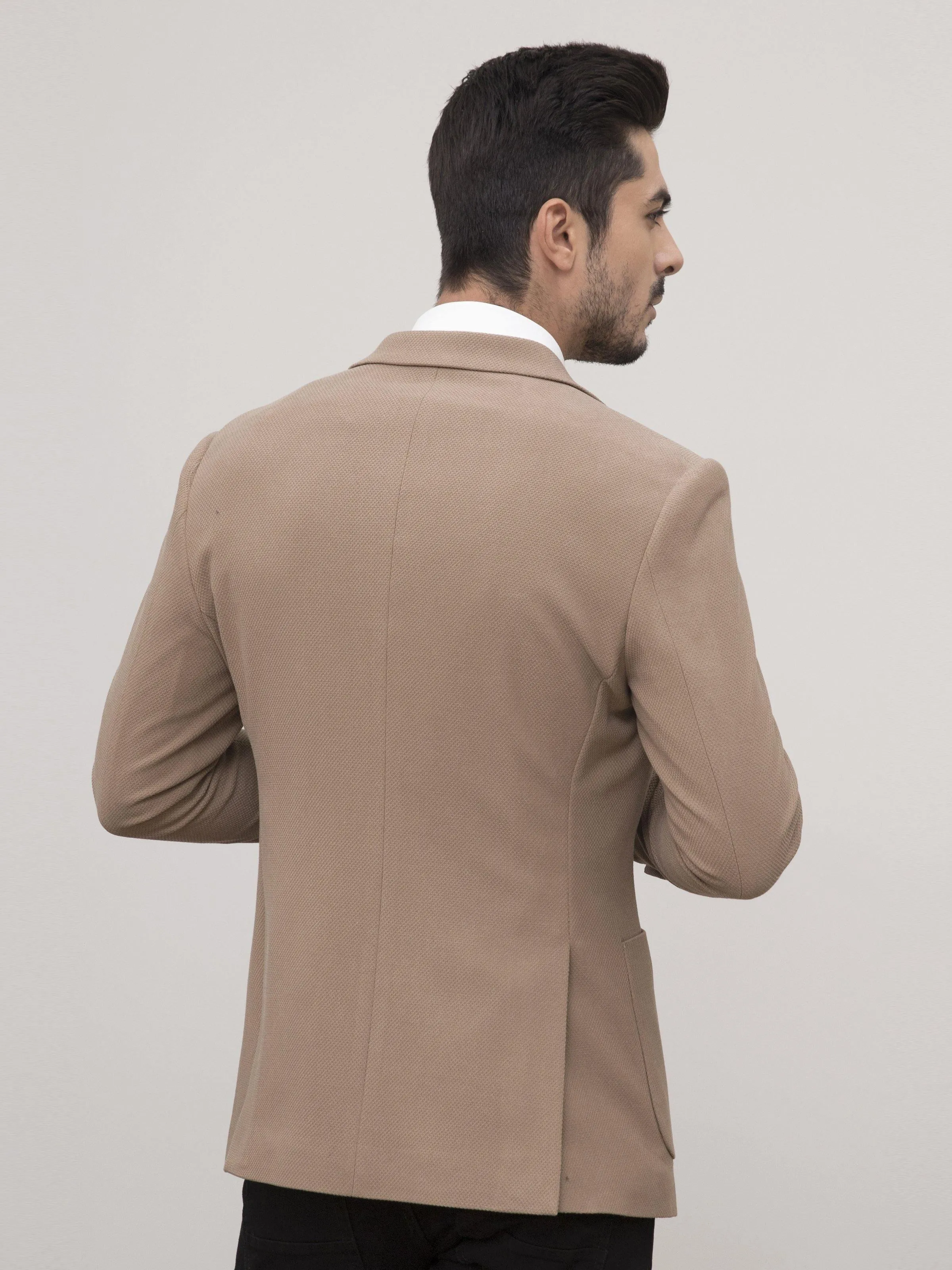 CASUAL COAT SLIM FIT LIGHT BROWN