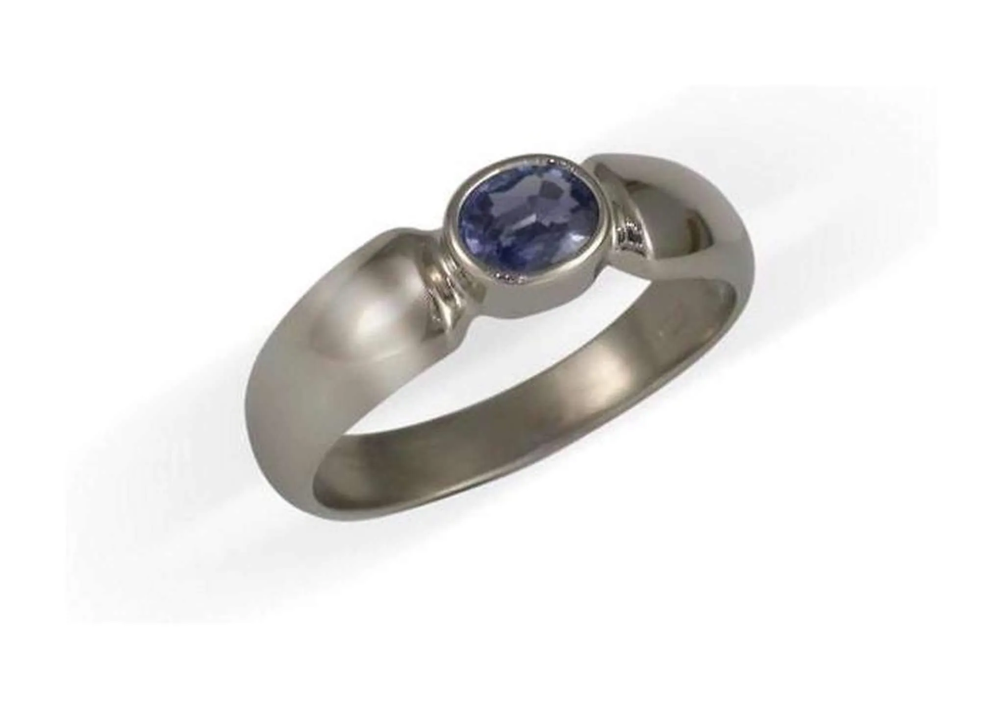 Ceylon Sapphire Ring, White Gold