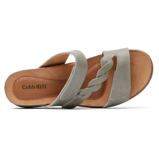 Cobb Hill by Rockport May Asymmetrical Slide Sandal - Sage