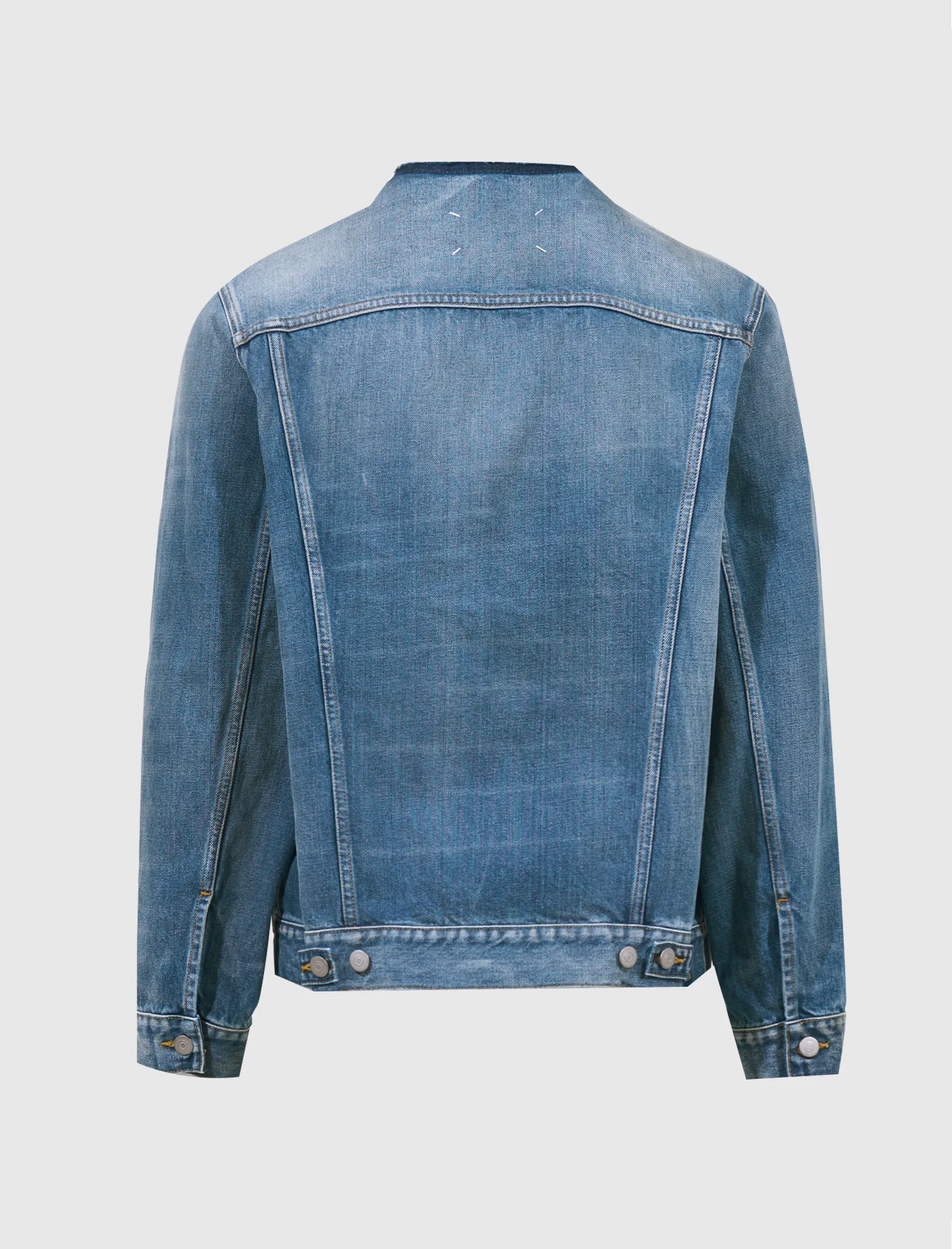 COLLARLESS DENIM JACKET