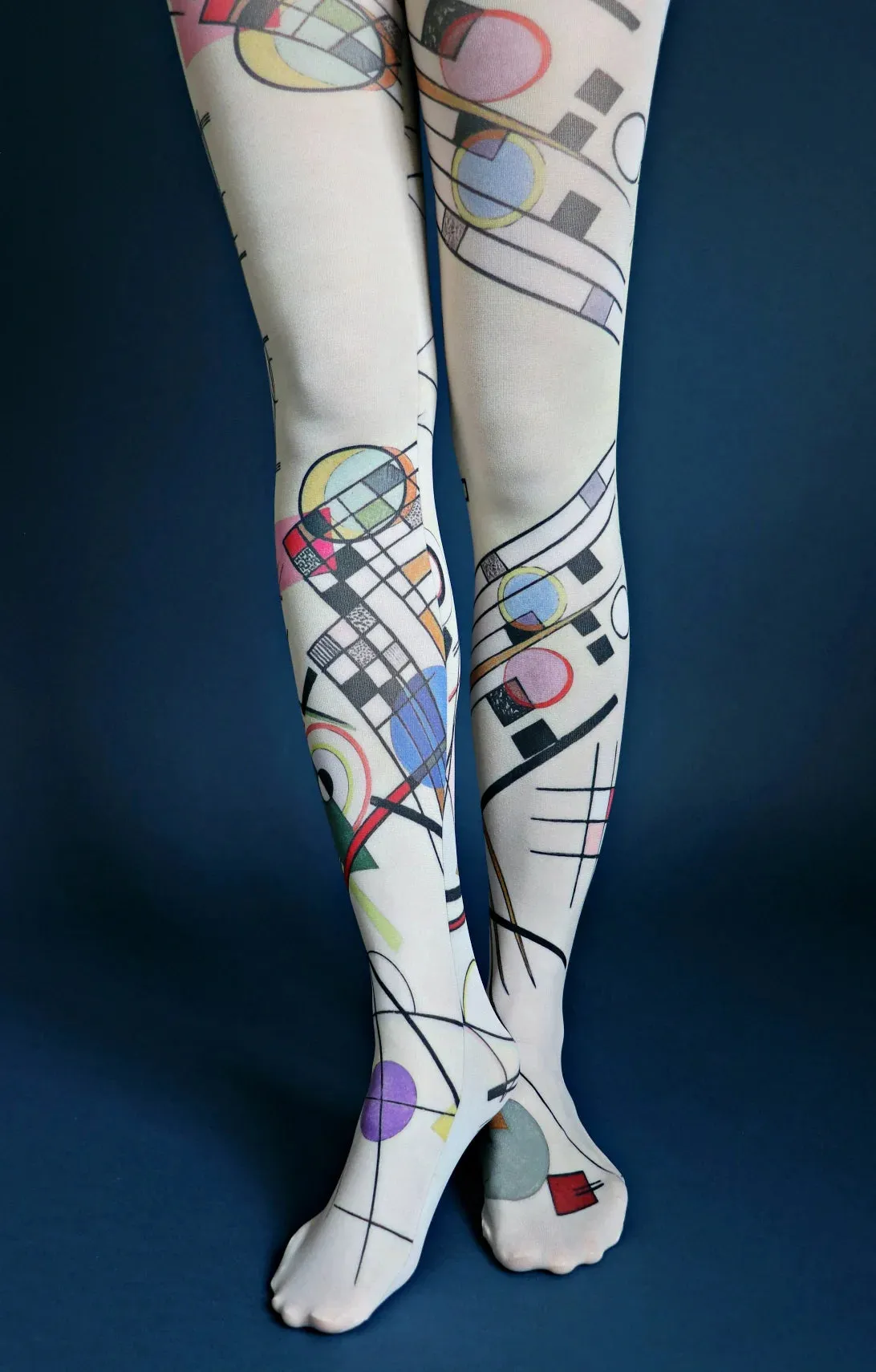 Composition Viii By Wassily Kandinsky Printed Art Tights