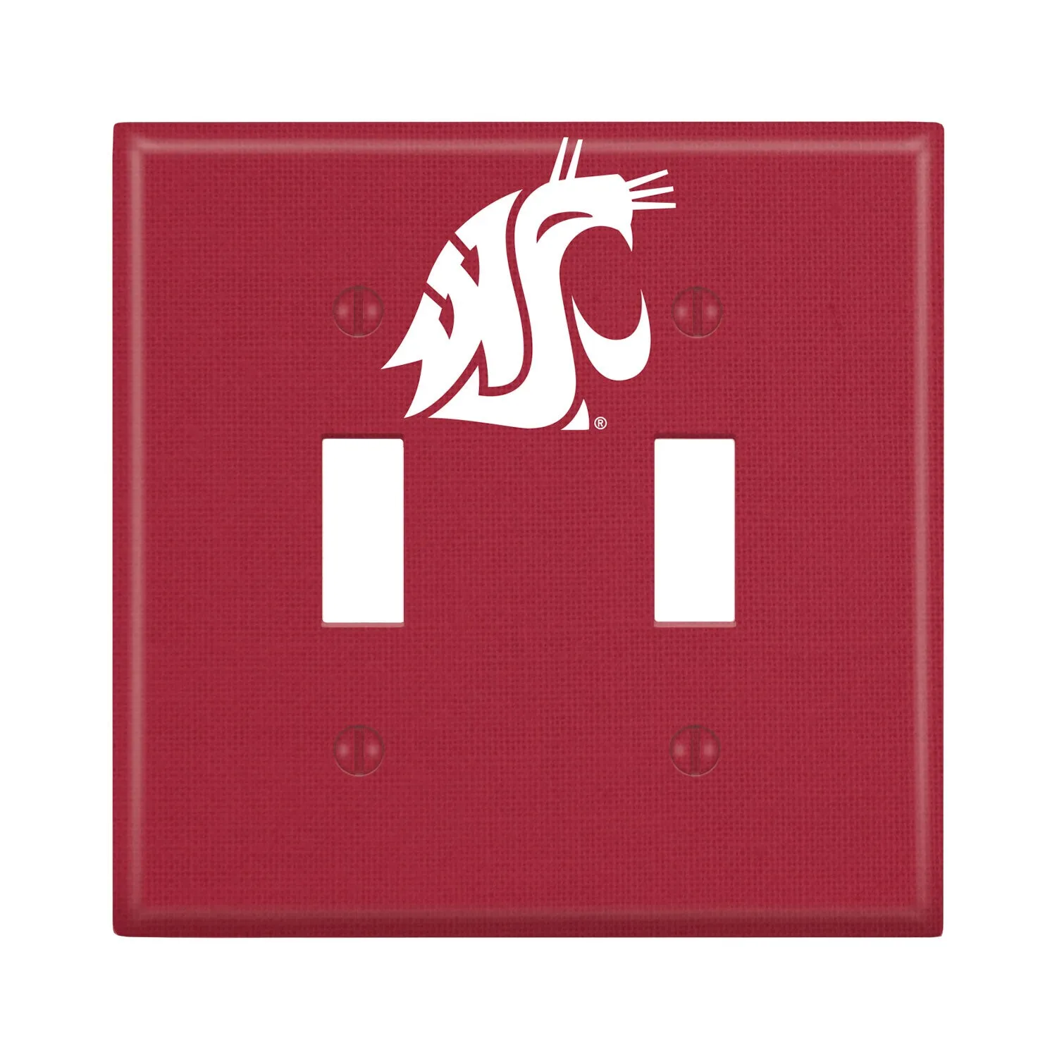 Crimson WSU Double Light Switch Cover