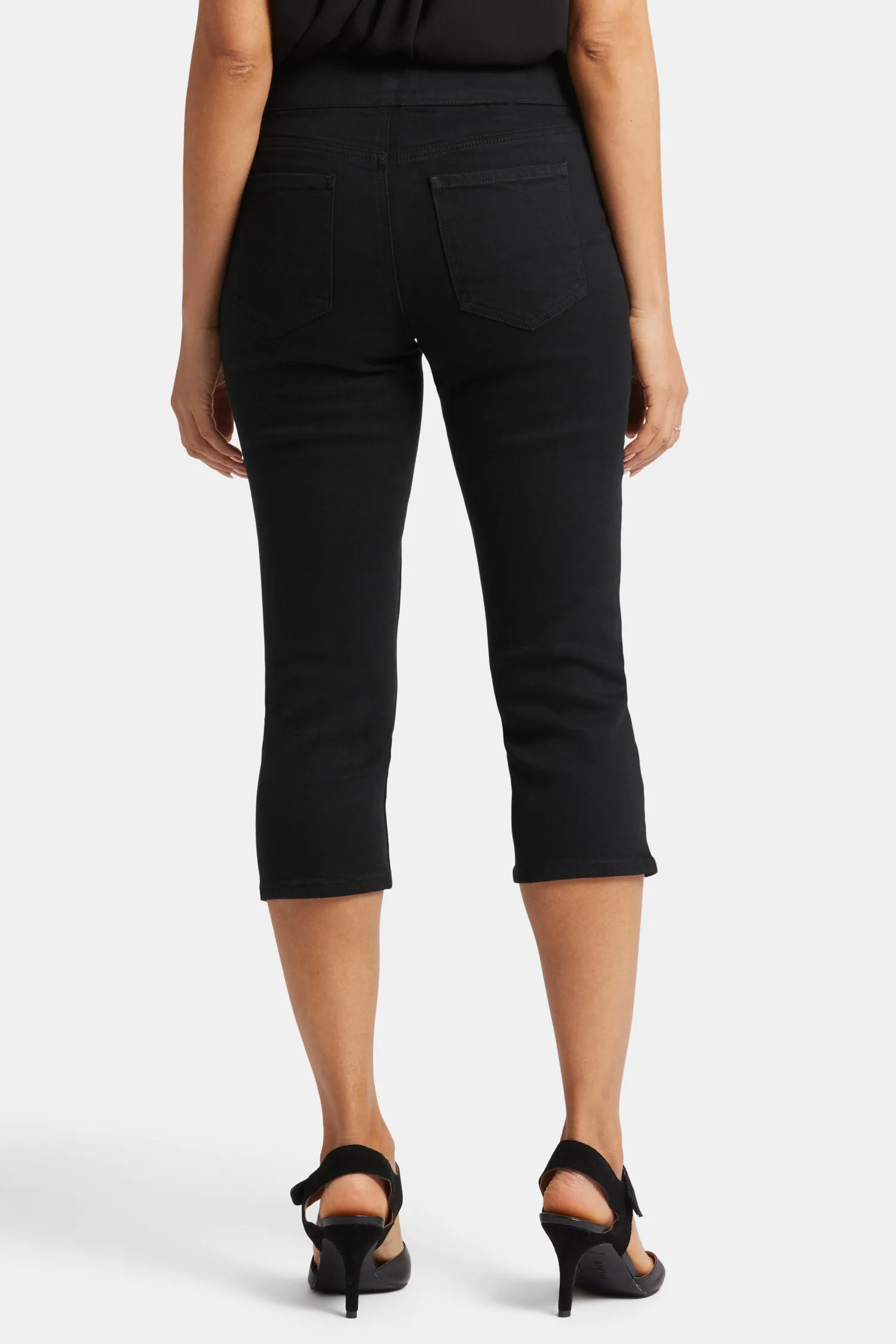 Dakota Crop Pull-On Jeans In Petite  - Overdye Black