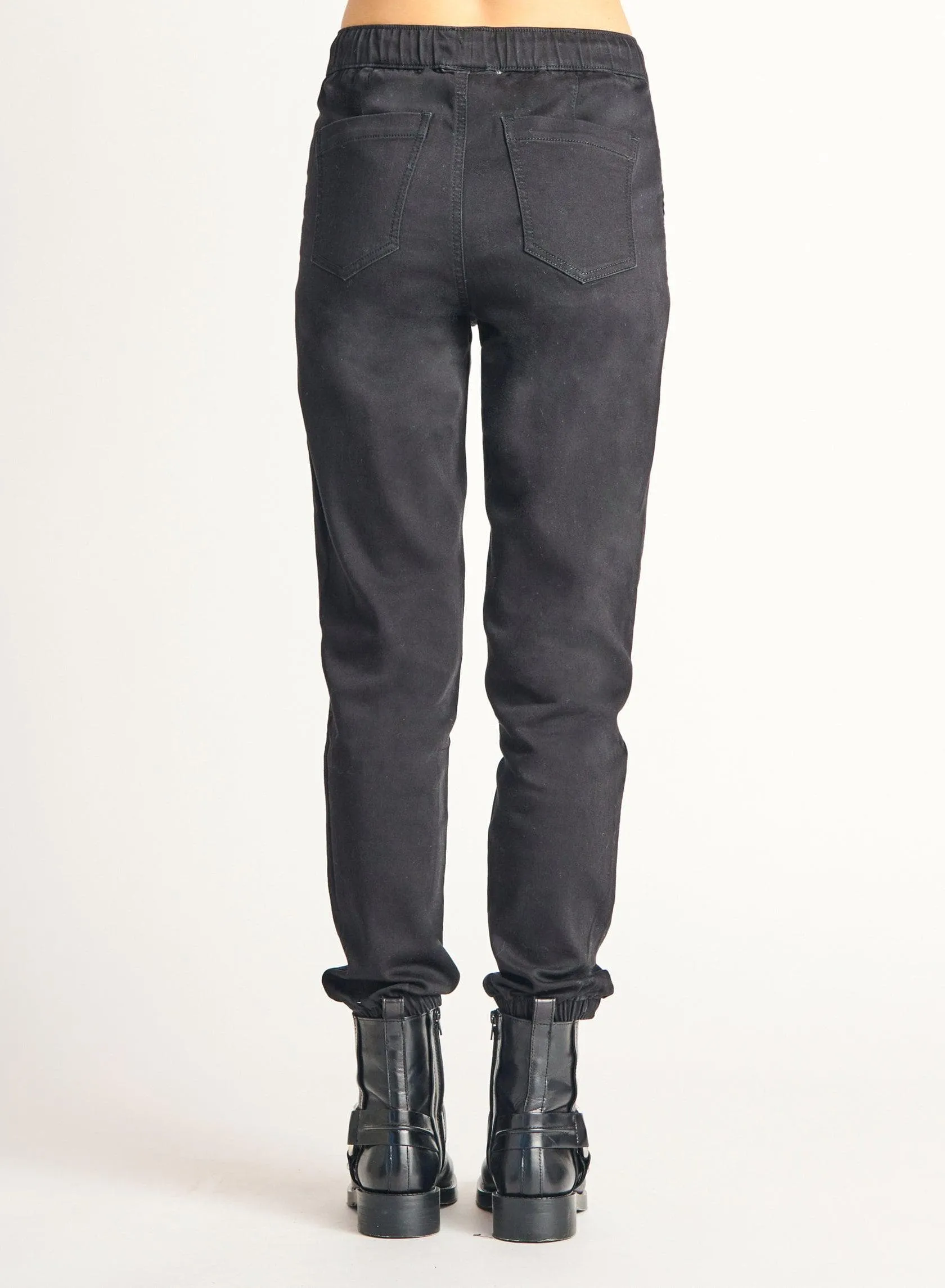 Deep Jet Black Jogger Pants