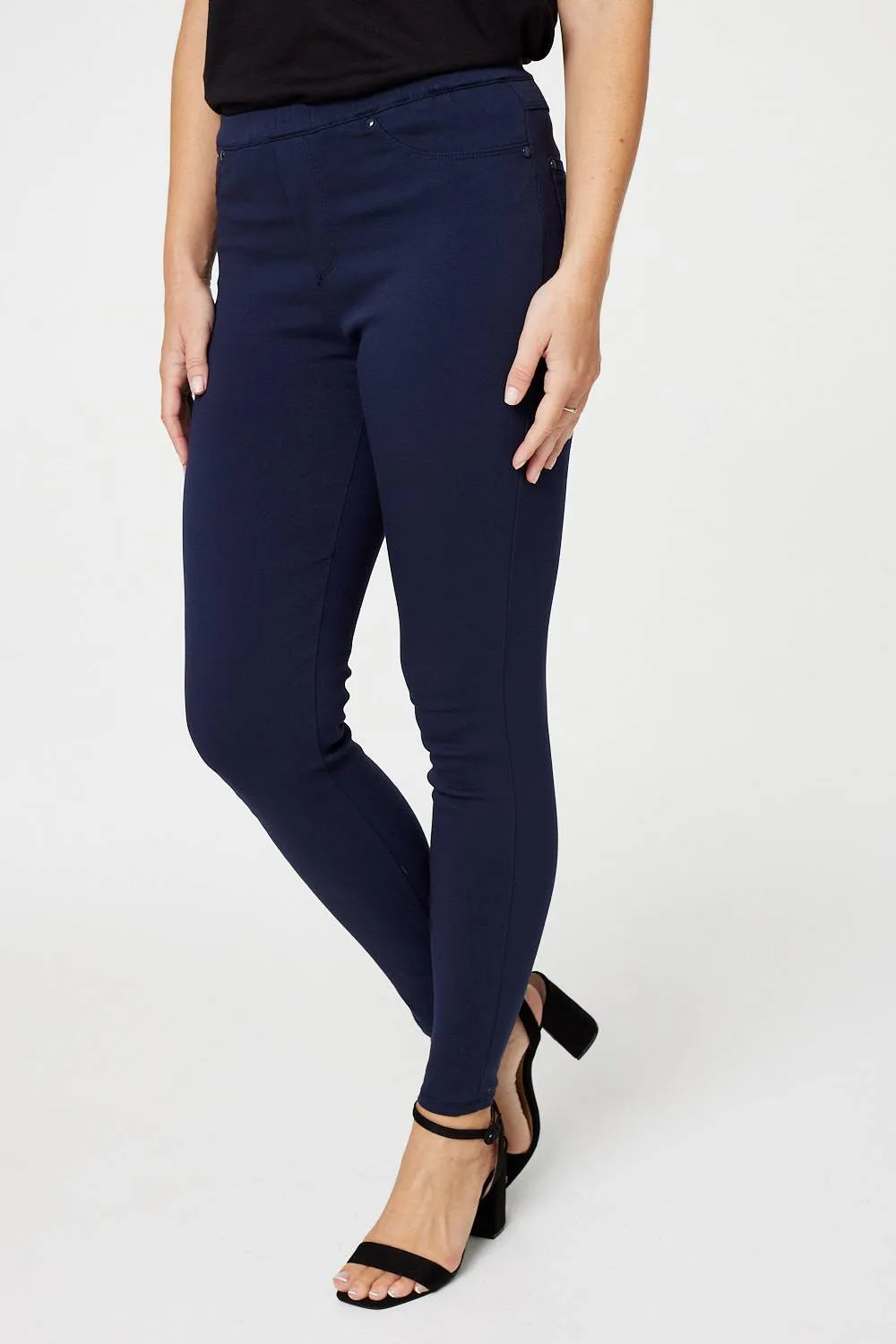 Denim Ankle Length Jeggings