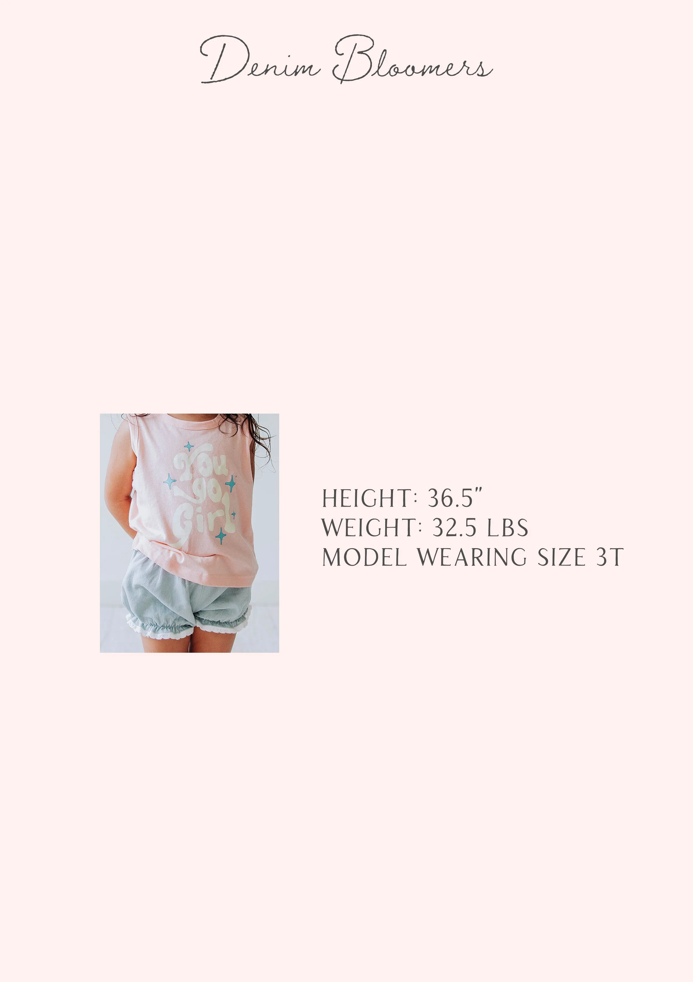 Denim Bloomers - Light Blue