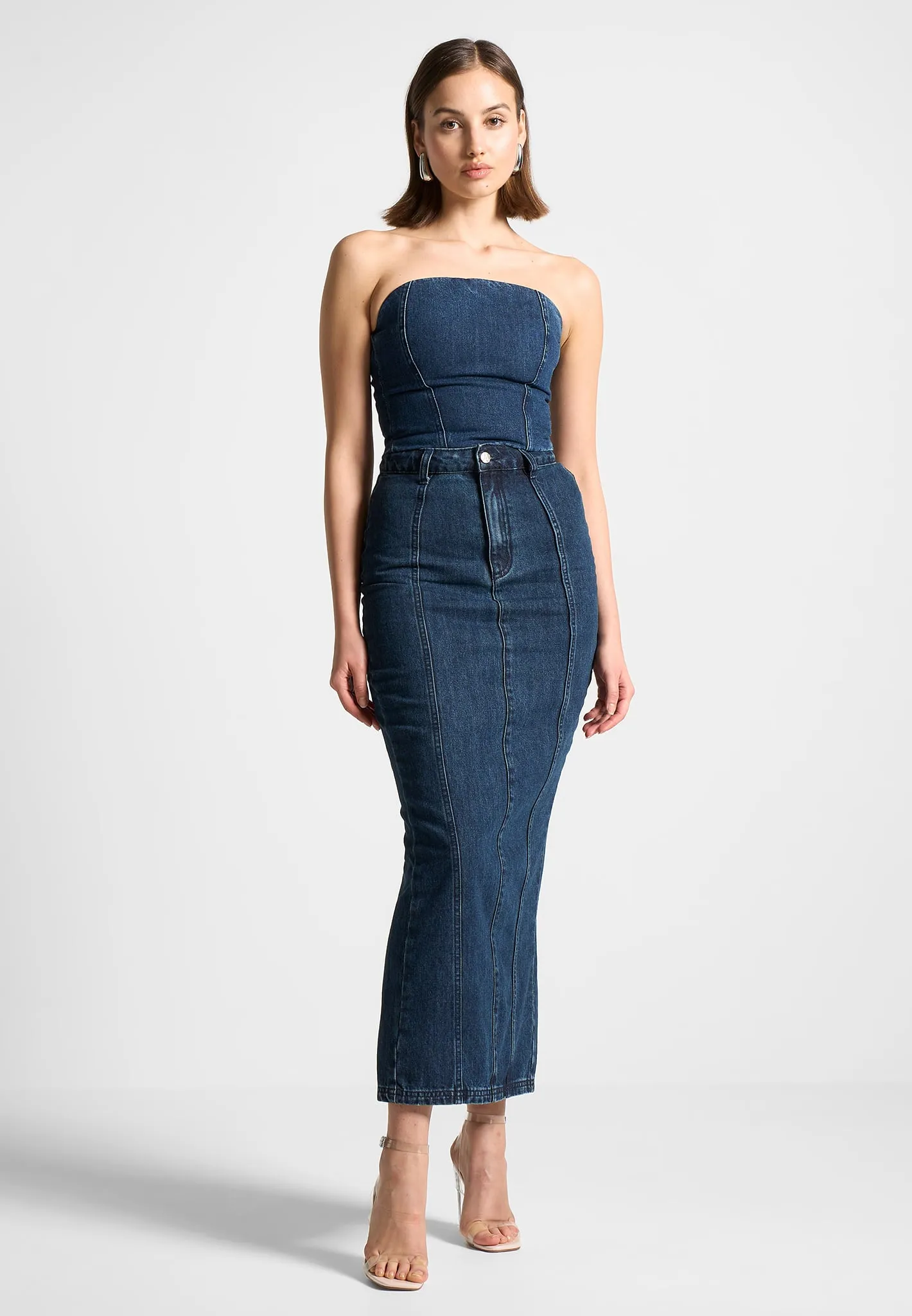 Denim Midaxi Skirt