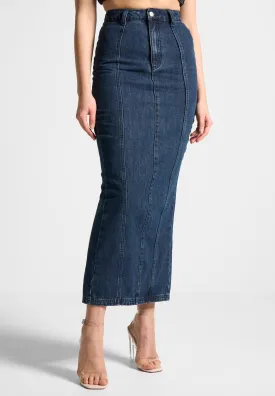 Denim Midaxi Skirt