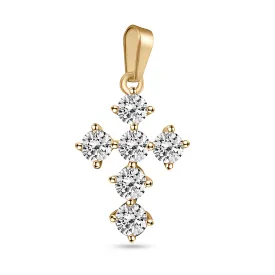 Diamond Cross Charm