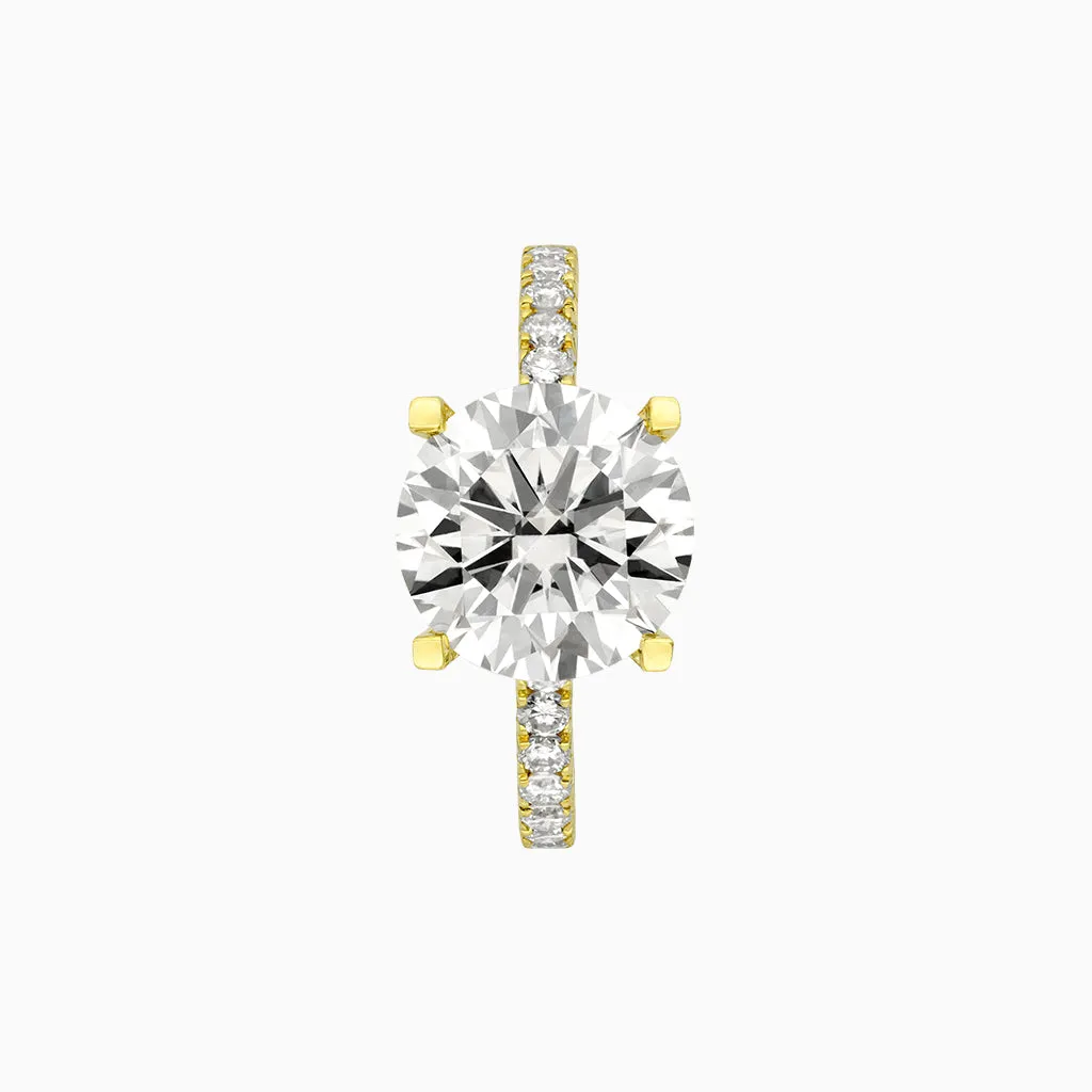 Diamond2 Solitaire Claw Set Ring with Embellished band