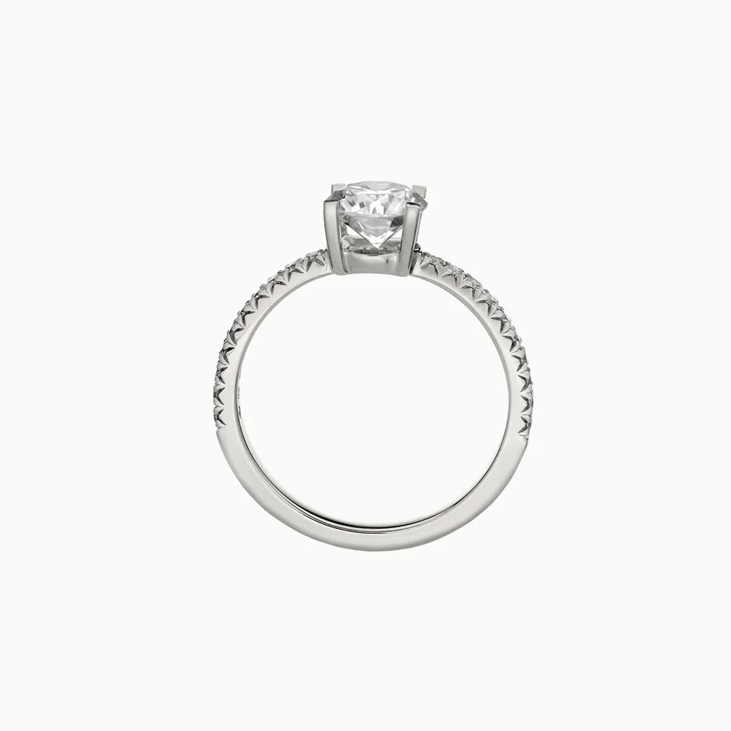 Diamond2 Solitaire Claw Set Ring with Embellished band