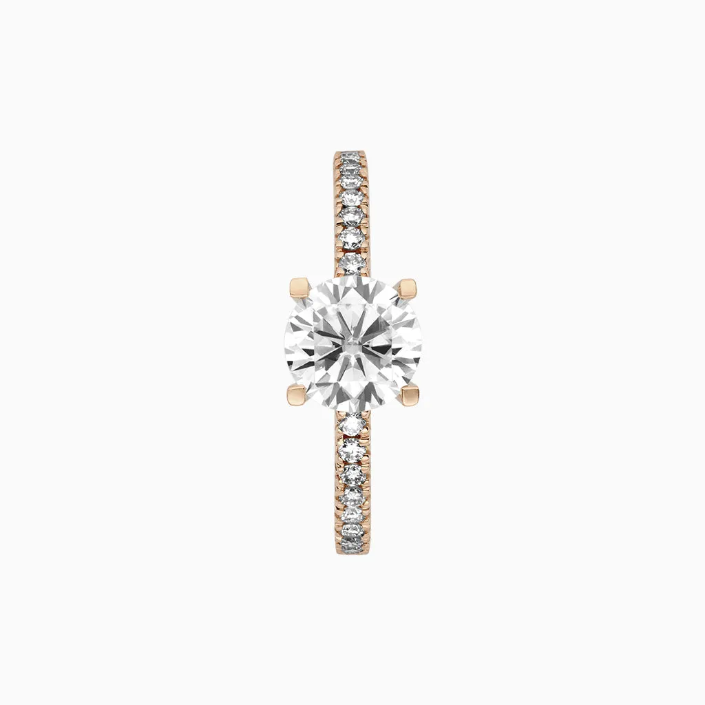 Diamond2 Solitaire Claw Set Ring with Embellished band