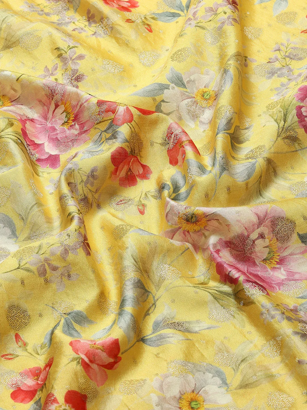 Digital Floral Printed Tussar Saree