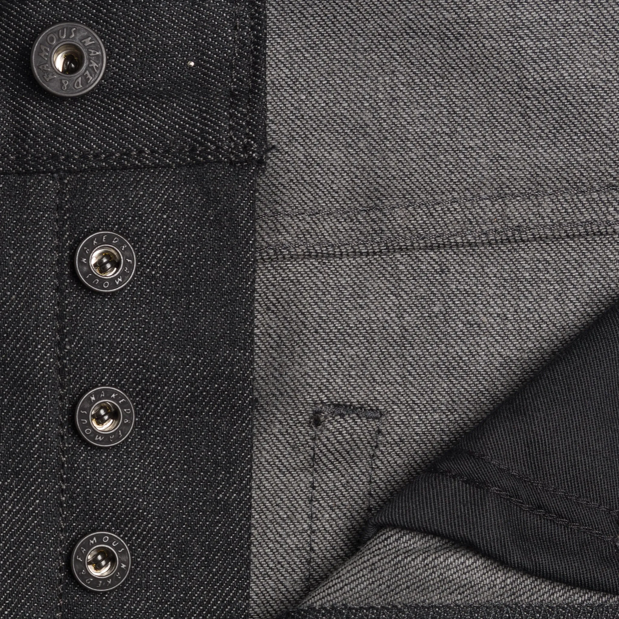 Easy Guy - Black x Grey Stretch Selvedge