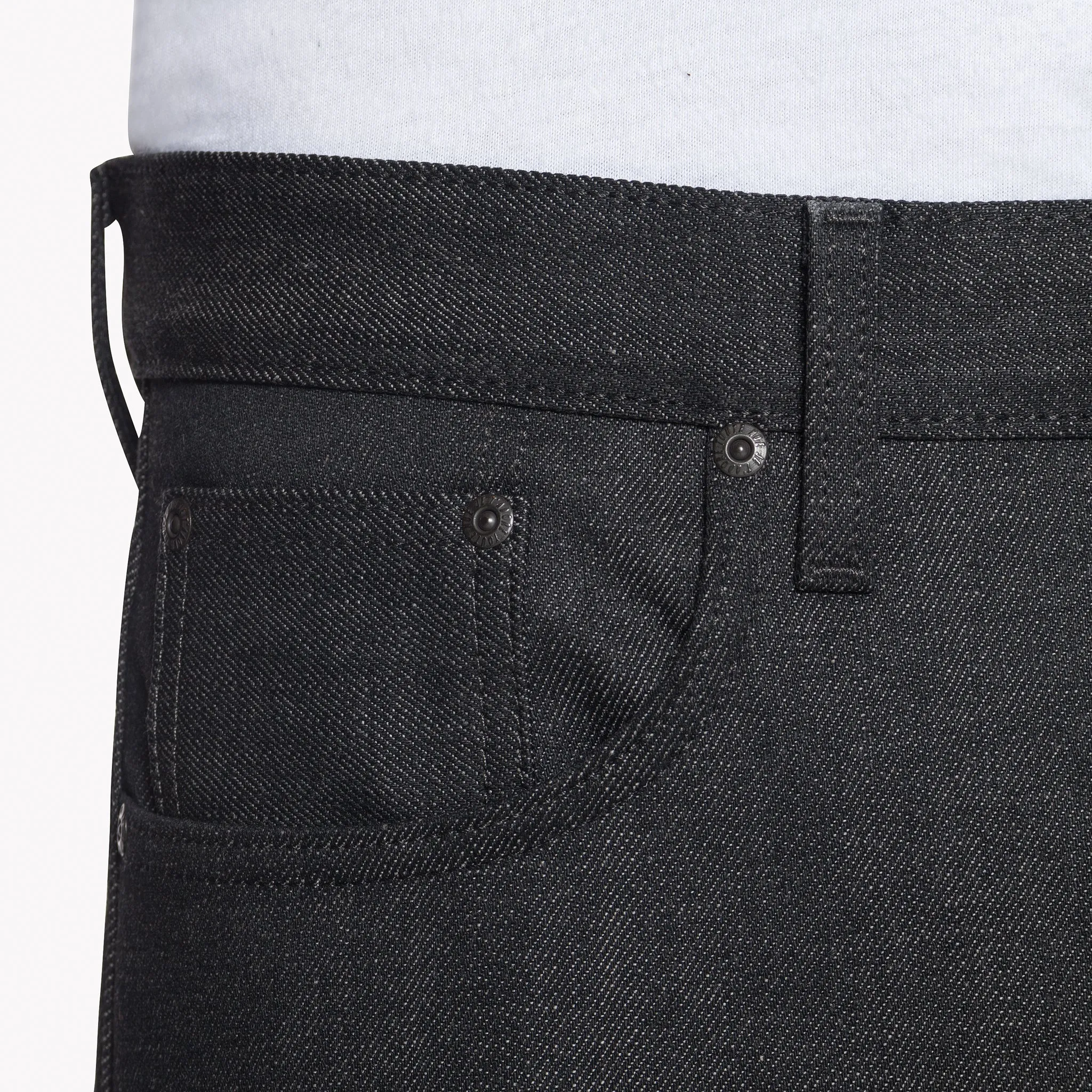 Easy Guy - Black x Grey Stretch Selvedge