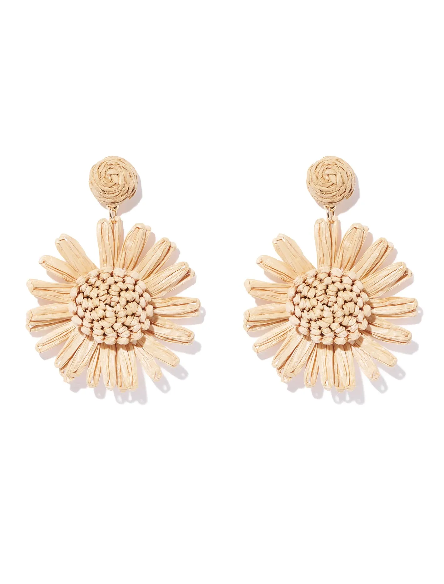 Elaina Woven Flower Earrings